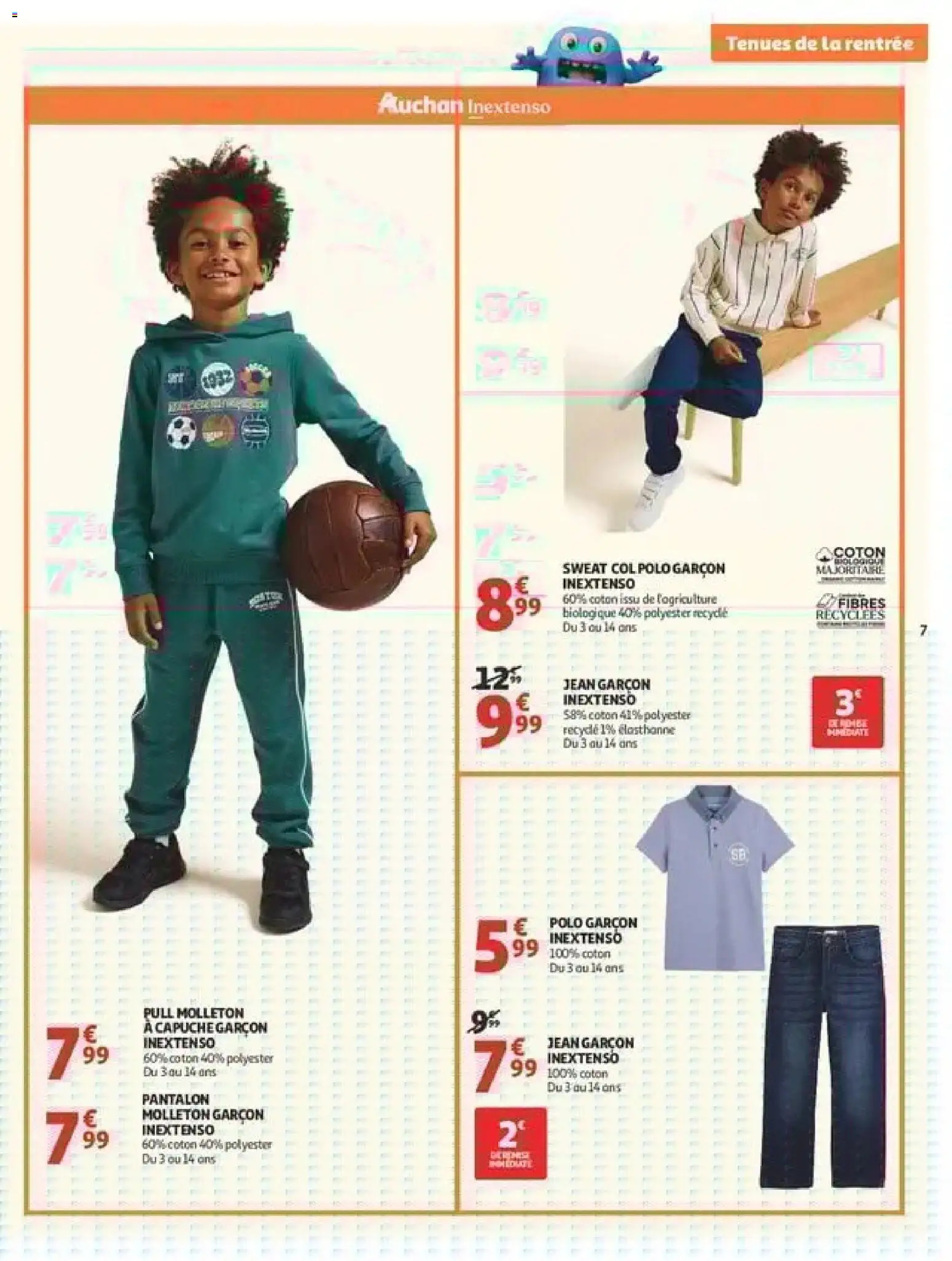 {H1} | Page: 7 | Produits: Jeans, Polo, Pantalon molleton, Coton