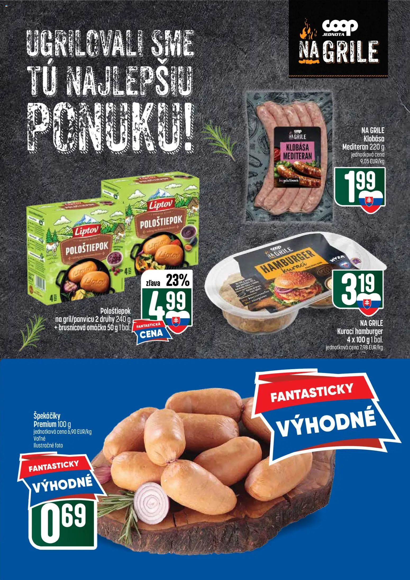 Nové COOP Jednota akcie – leták je platný od 02.07.2026 | Strana: 9 | Produkty: Klobása, Omáčka