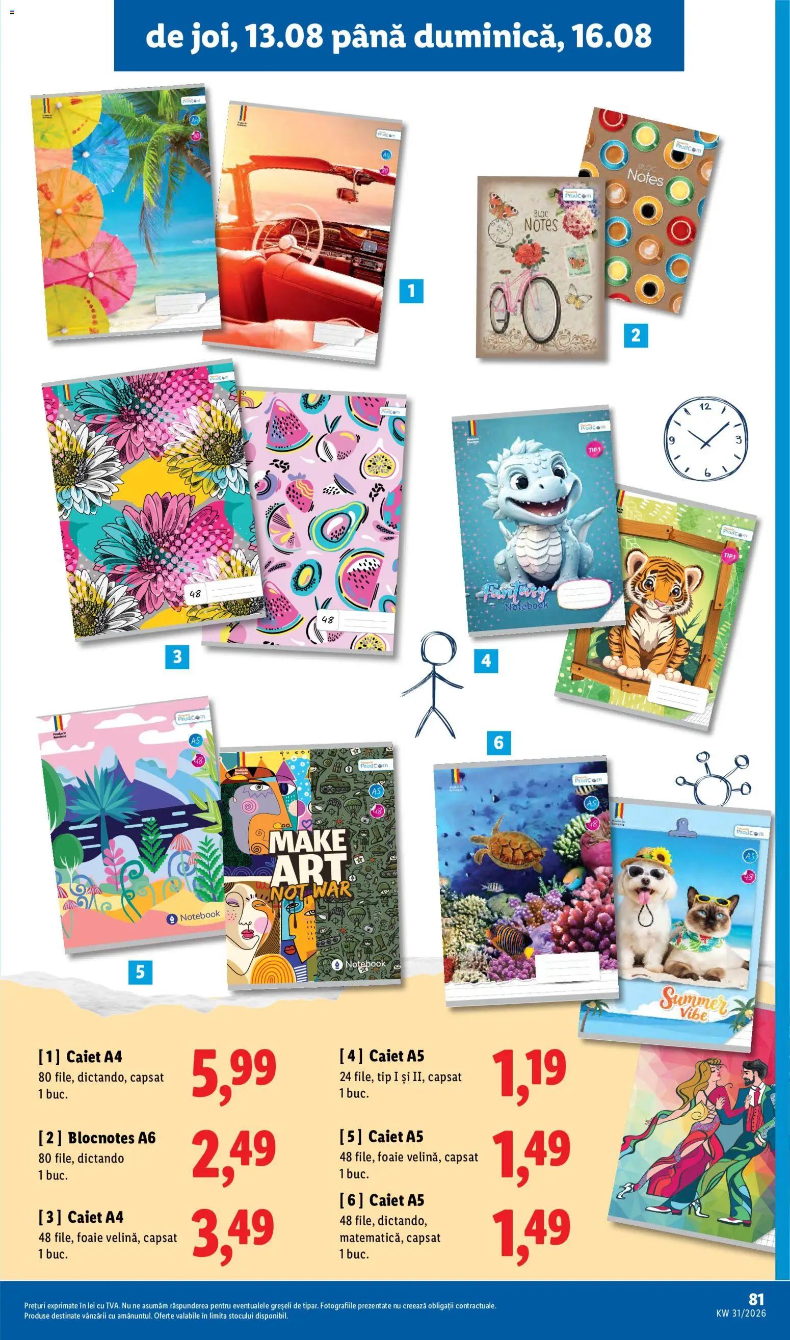Noul catalog Lidl – valabil de la 10.08.2026 | Pagină: 81 | Produse: Notebook, Tip