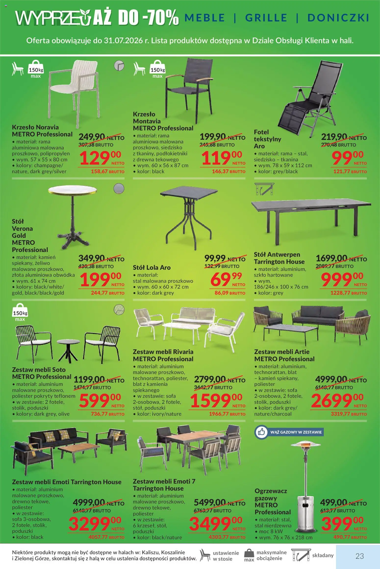 Makro gazetka od 21.07.2026 | Strona: 23 | Produkty: Rama, Sofa, Krzesło, Doniczki