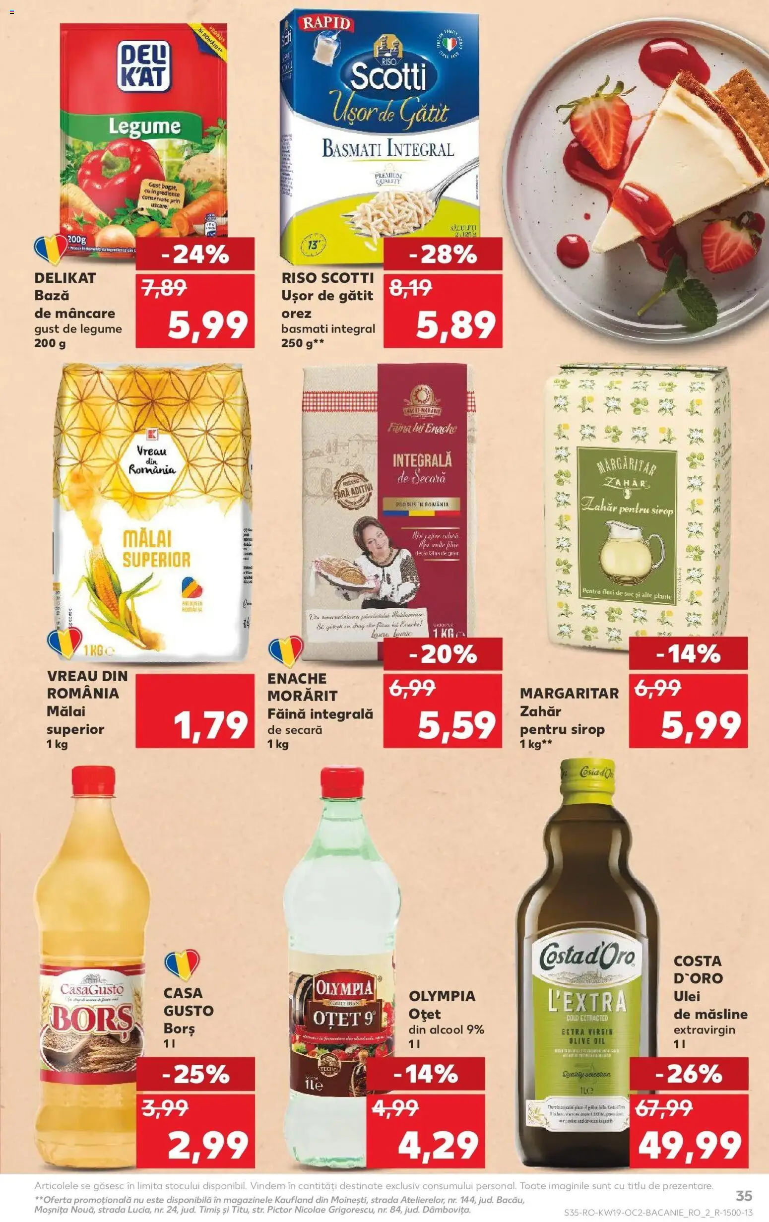 Noul catalog Kaufland – valabil de la 06.05.2026 | Pagină: 35 | Produse: Măsline, Borș, Făină, Zahăr