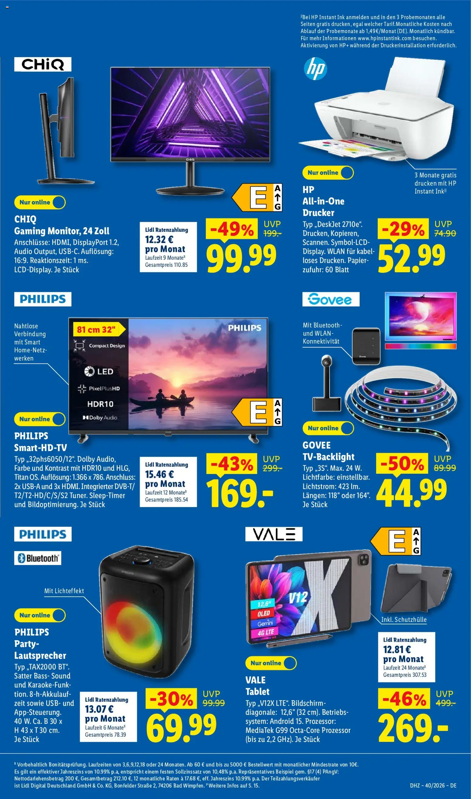 Lidl Německo leták od 28.09.2026 | Strana: 9 | Produkty: Tablet, Audio, Kabel, USB