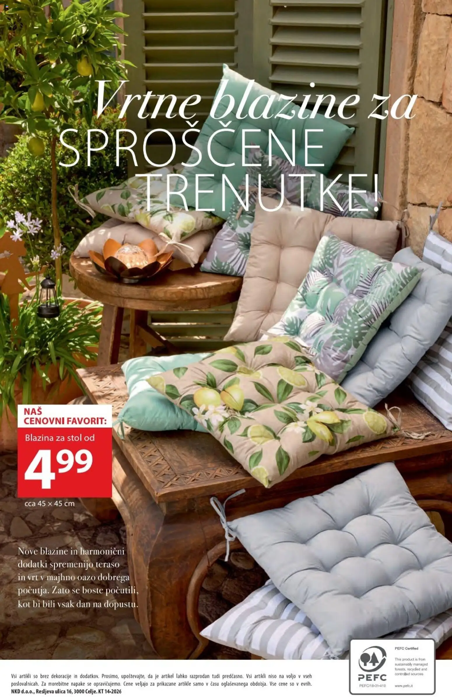 Novi NKD katalog ponudbe – veljaven od 02.04.2026 | Stran: 6 | Izdelki: Blazina, Stol