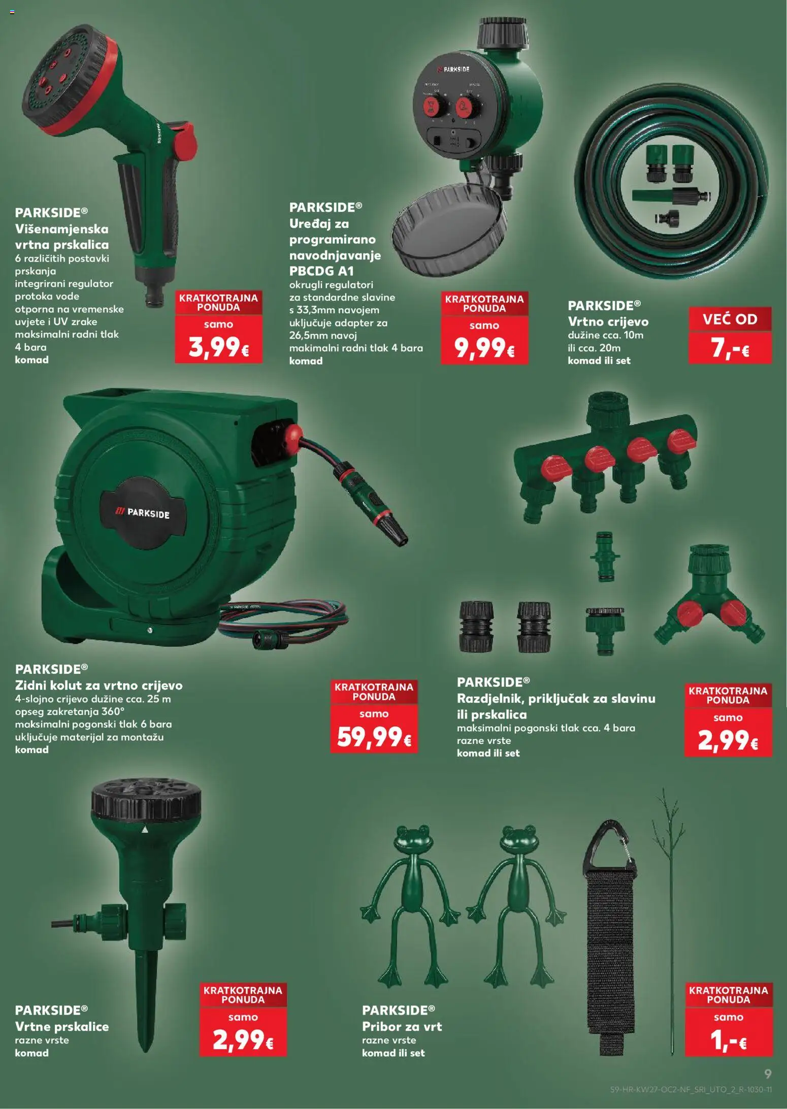 Kaufland katalog | vrijedi od 01.07.2026 | Stranica: 9 | Proizvodi: Vrtno crijevo, Adapter, Parkside