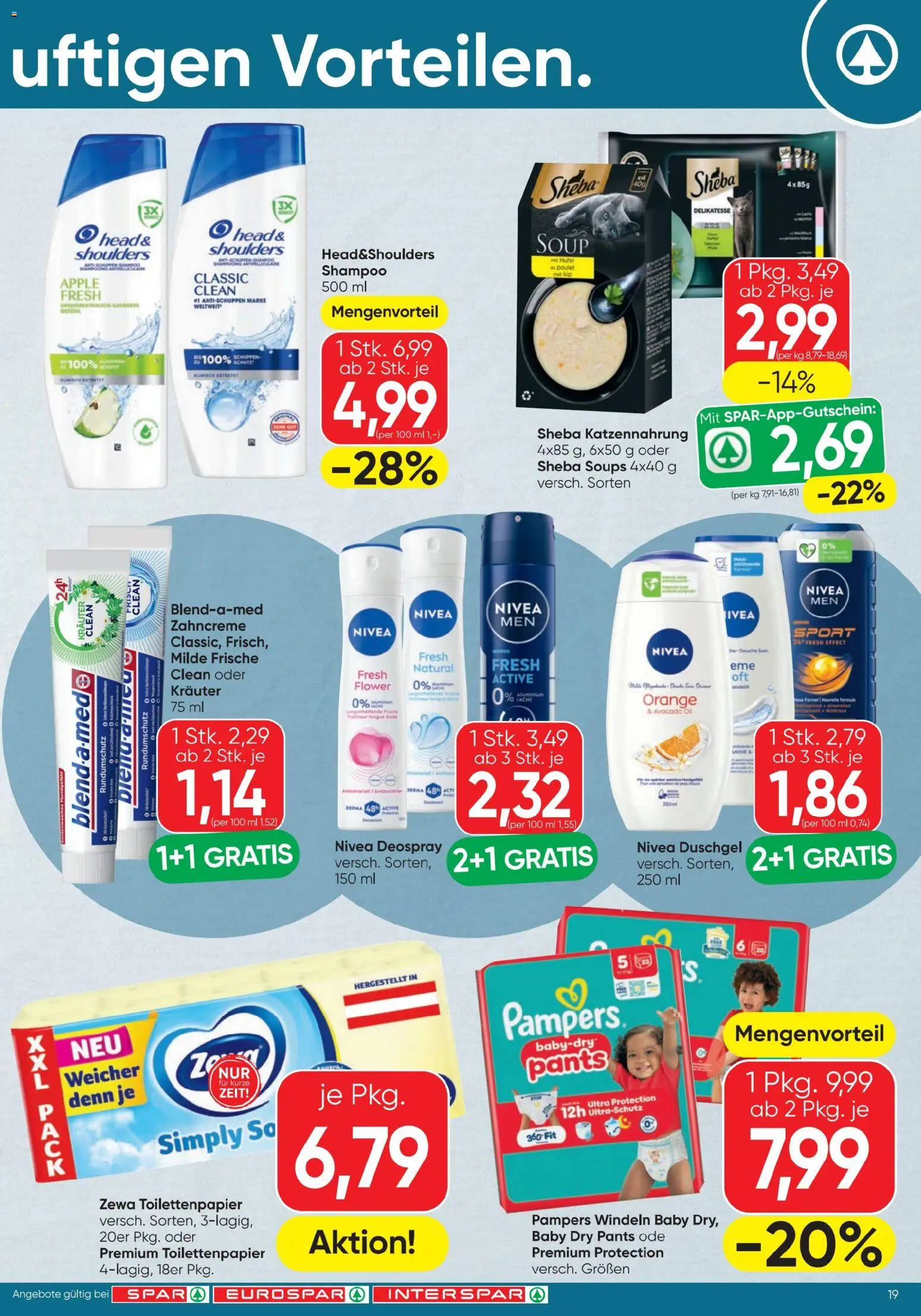 Spar - Flugblatt gültig ab 13.08.2026 | Seite: 19 | Produkte: Avocado, Windeln, Apple, Duschgel