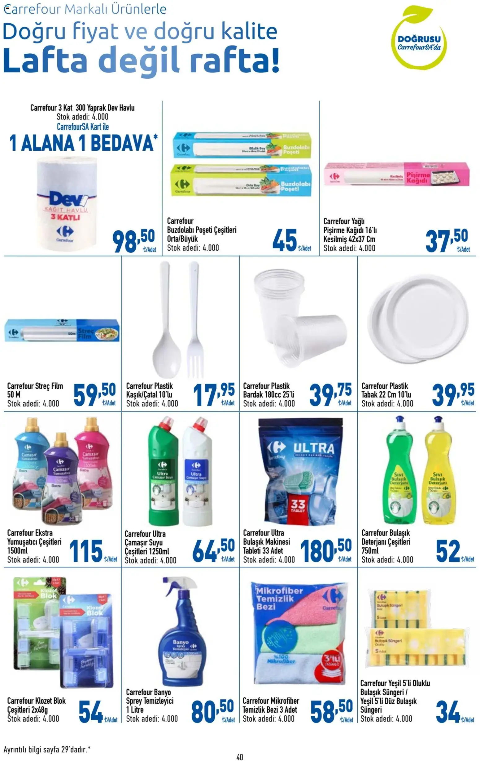 CarrefourSA Katalog - 18.05.2026 tarihinden itibaren geçerlidir | Sayfa: 40 | Ürünler: Yumuşatıcı, Kağıt havlu, Tablet, Bulaşık makinesi