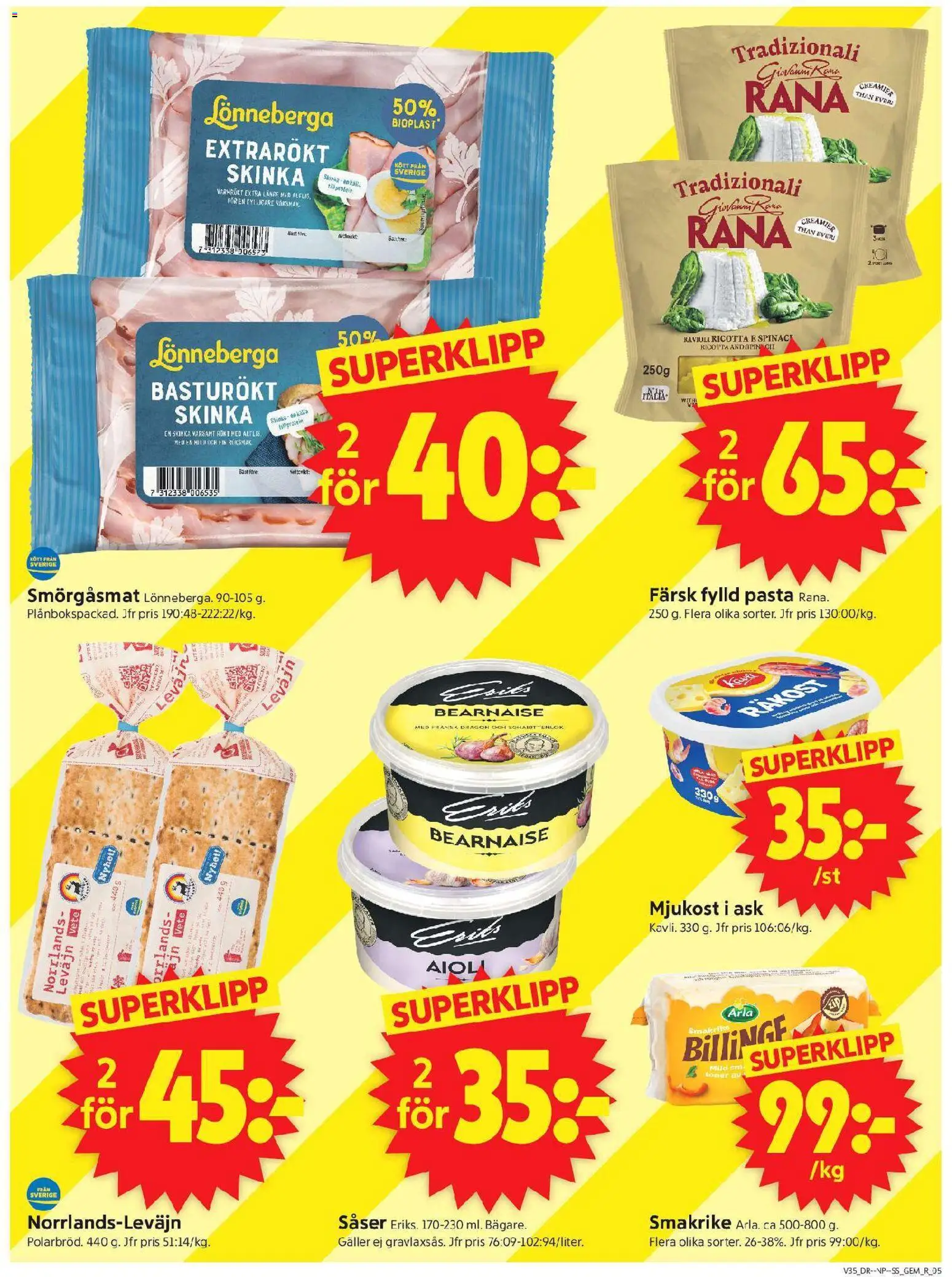 ICA Supermarket reklamblad aktuell från 24/08/2026 | Sida: 5 | Produkter: Ricotta, Räkost, Galler, Protein