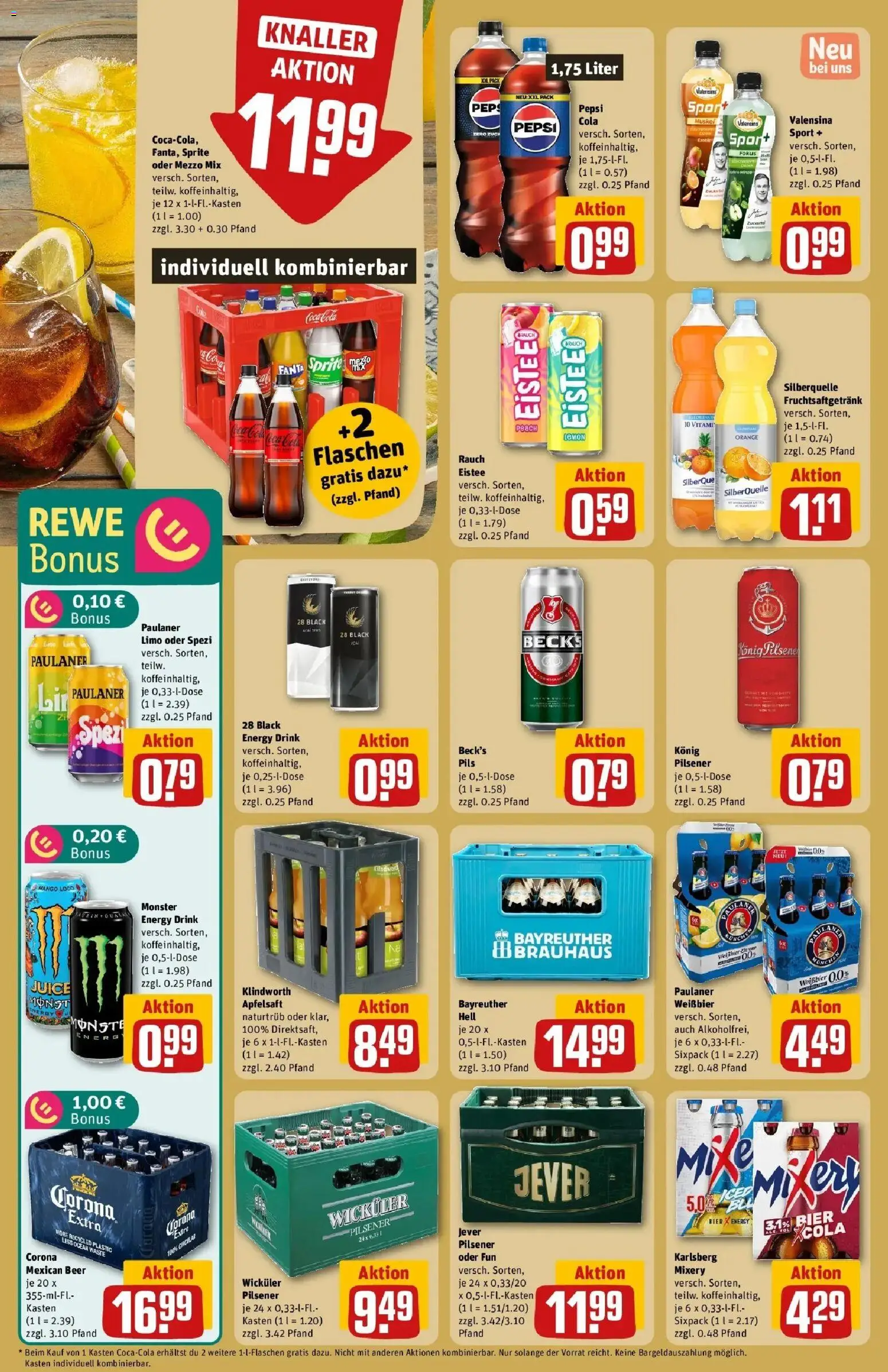 REWE Prospekt ab 04.05.2026 zum Blättern » Angebote | Seite: 26 | Produkte: Bayreuther hell, Konig pilsener, Pils, Jever