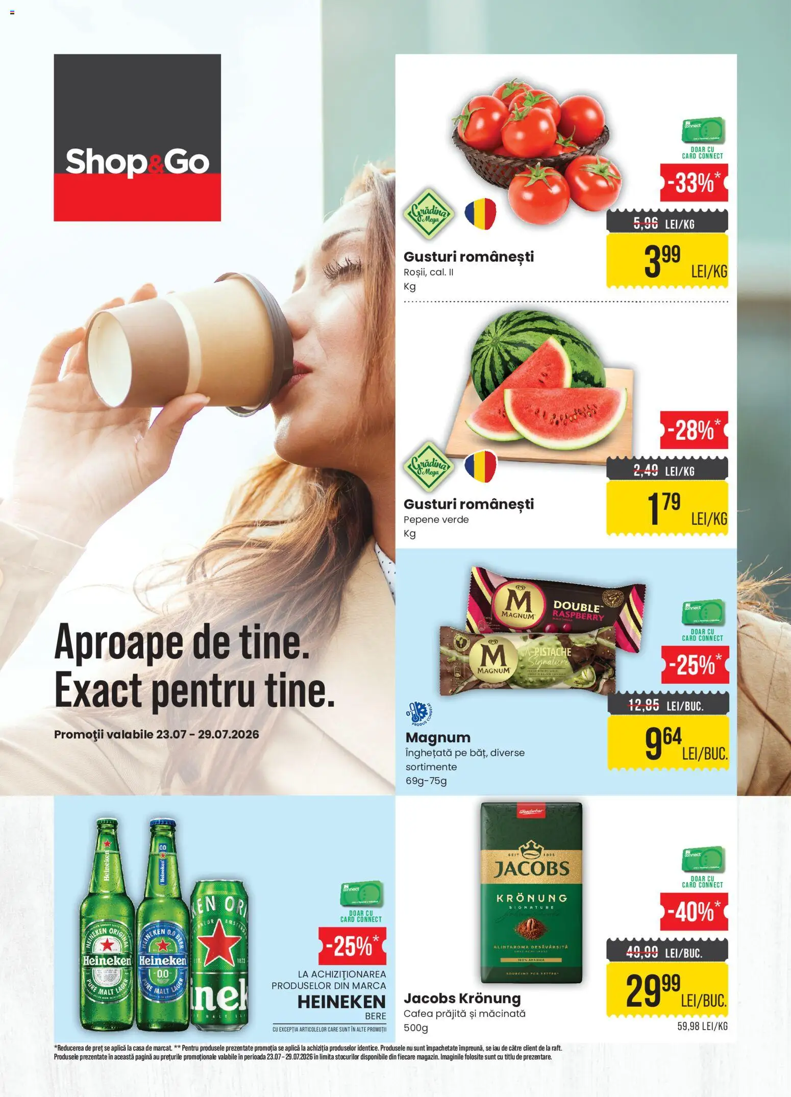 Noul catalog Mega Image – valabil de la 23.07.2026 | Pagină: 1 | Produse: Pepene Verde, Köpek çiti, Cafea, Înghețată