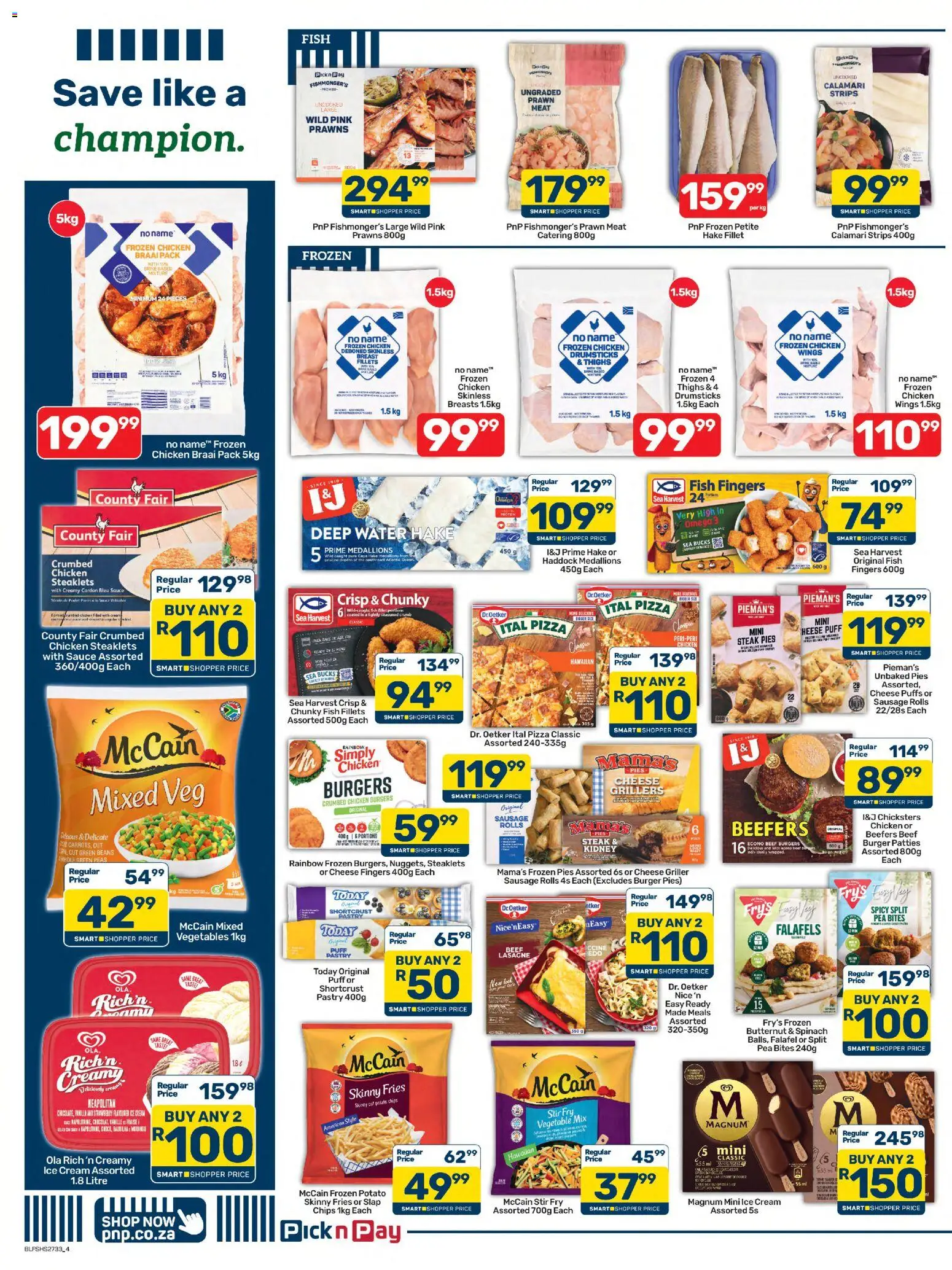 New Pick n Pay catalogue – valid from 25/08/2026 | Page: 4 | Products: Cheese, Chicken, Burgers, Sauce