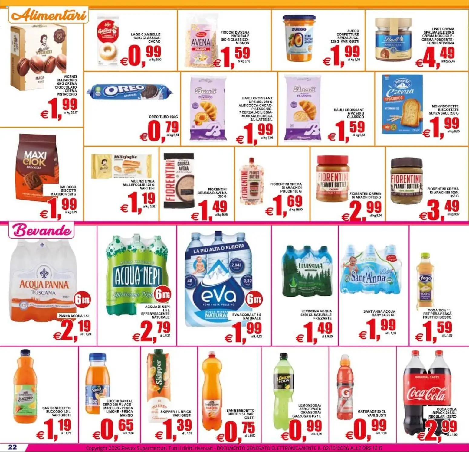 Volantino Pewex del 02/10/2026 | Pagina: 22 | Prodotti: Frutti di bosco, Ciambelle, Lindt, Fiocchi