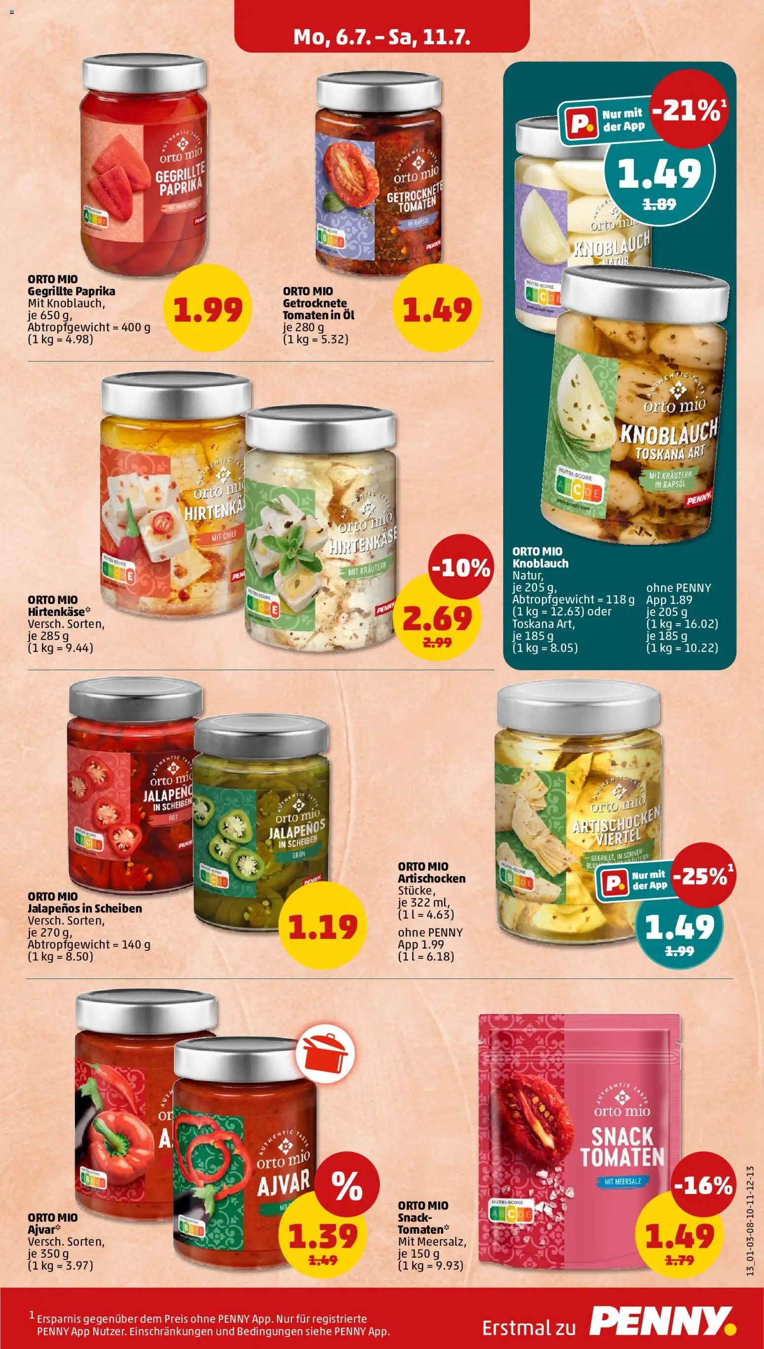 Penny Prospekt – gültig ab 06.07.2026 | Seite: 17 | Produkte: Rapsöl, Tomaten, Paprika, Chili