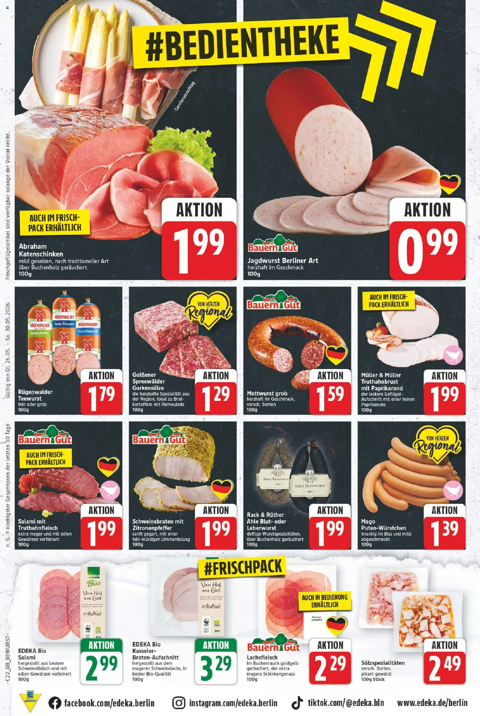 E center Prospekt – gültig ab 26.05.2026 | Seite: 8 | Produkte: Berliner, Kartoffeln, Salami, Schweinefleisch