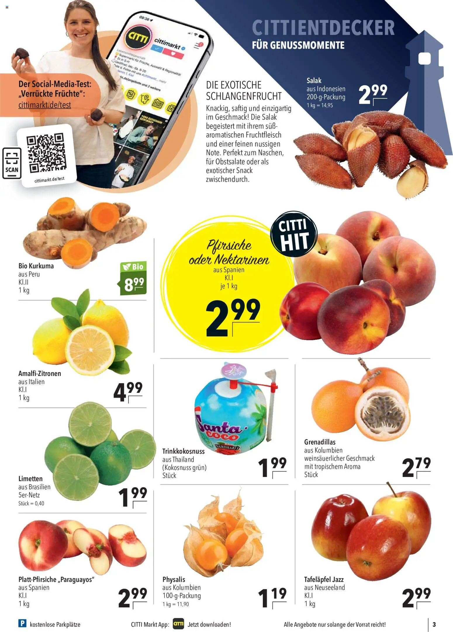 CITTI Markt Prospekt – gültig ab 22.07.2026 | Seite: 3 | Produkte: Nektarinen, Limetten