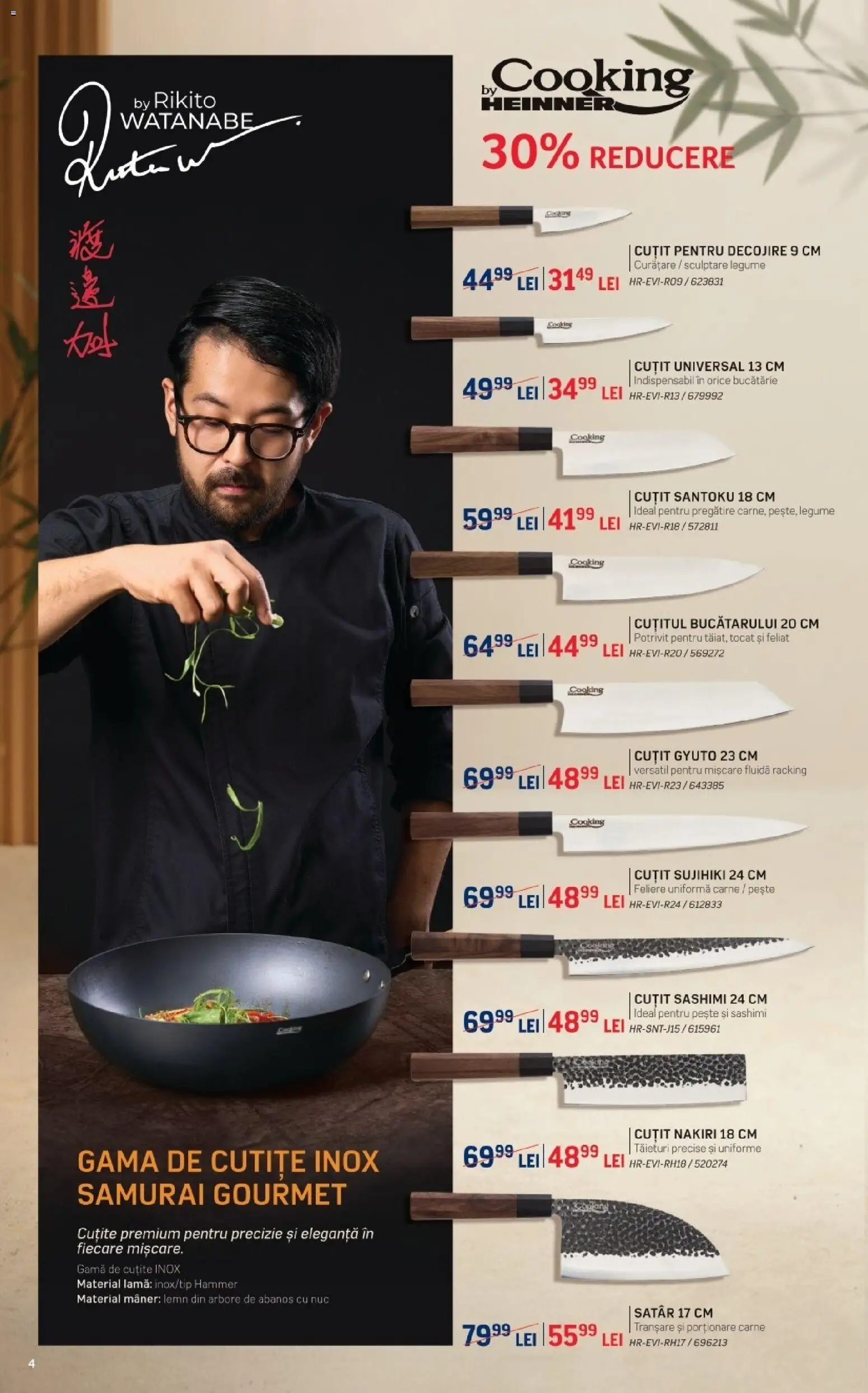 Noul catalog Selgros – valabil de la 05.06.2026 | Pagină: 4 | Produse: Mâner, Cuțit, Pește, Legume