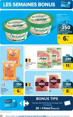 Fromage râpé cheddar Carrefour, 150 g - Voorbeeld van een folder van Carrefour, geldig van 12/08/2026 | Pagina: 22 | Producten: Ham, Cheddar, Kruiden, Knoflook