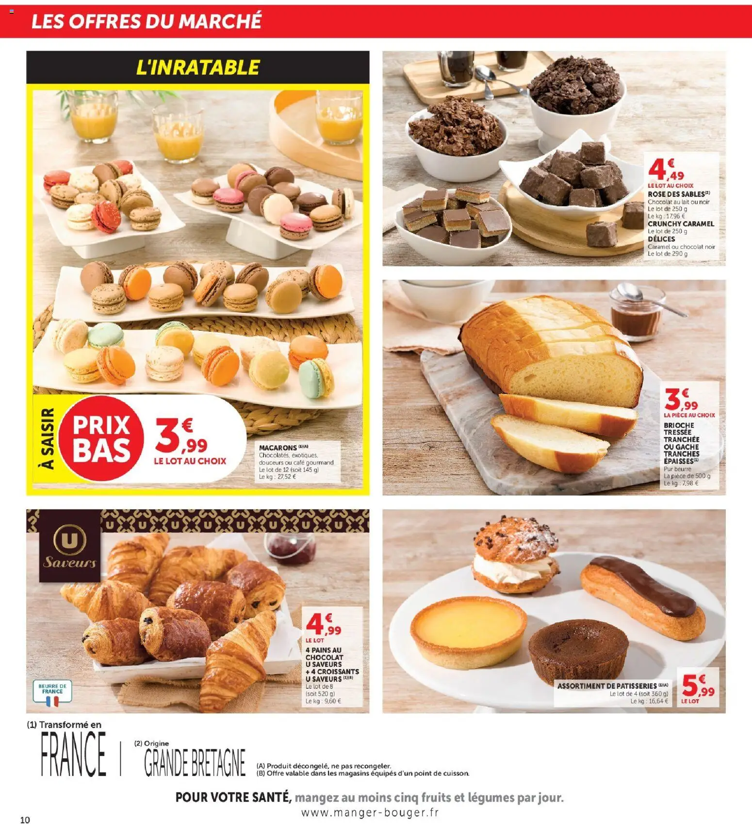 {H1} | Page: 10 | Produits: Lait, Beurre, Café, Chocolat