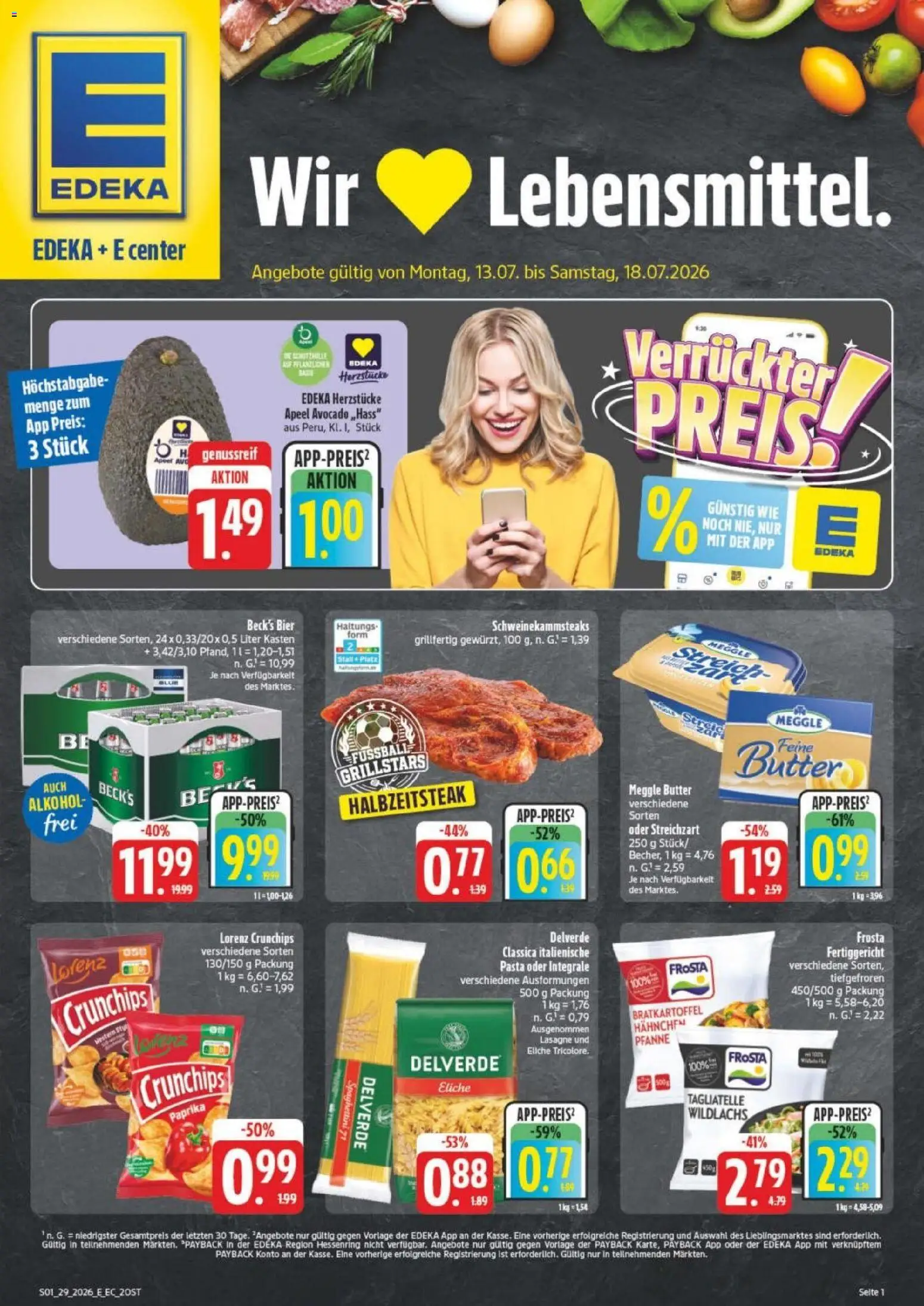 Edeka Prospekt Verrückter Preis (ab 13.07.2026) » Angebote Online catalogue cover