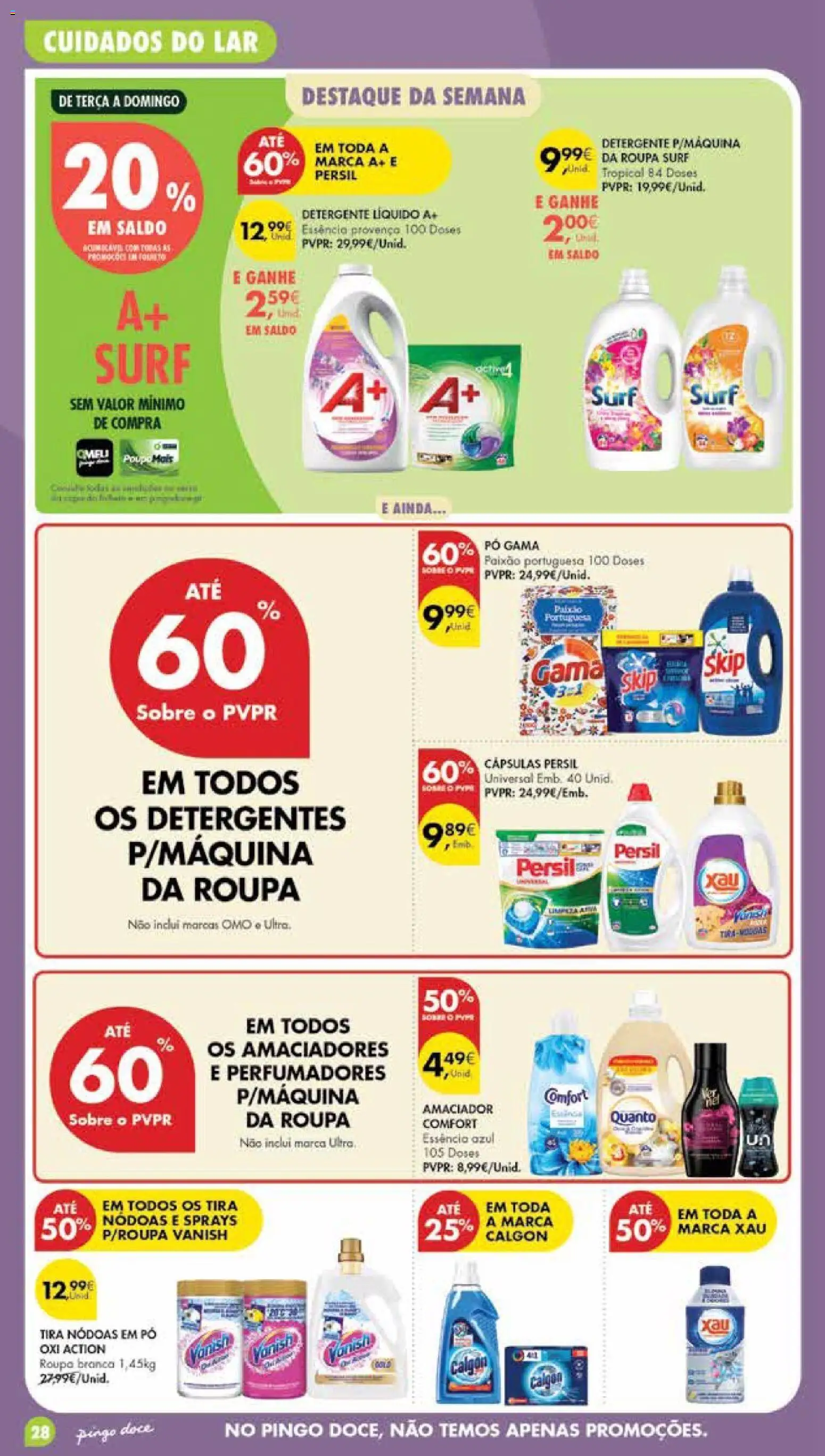 Pingo Doce Poupe Esta Semana Madeira │ válido de 25/08/2026 | Página: 28 | Produtos: Pó, Detergente, Cápsulas, Persil
