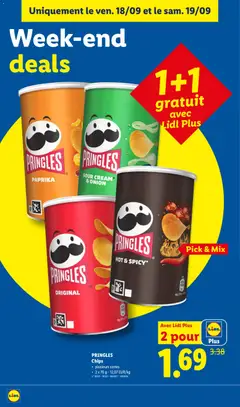 PRINGLES PAPRIKA, Pringles Paprika - Voorbeeld van een folder van Lidl, geldig van 14/09/2026 | Pagina: 40 | Producten: Chips, Paprika, Pringles
