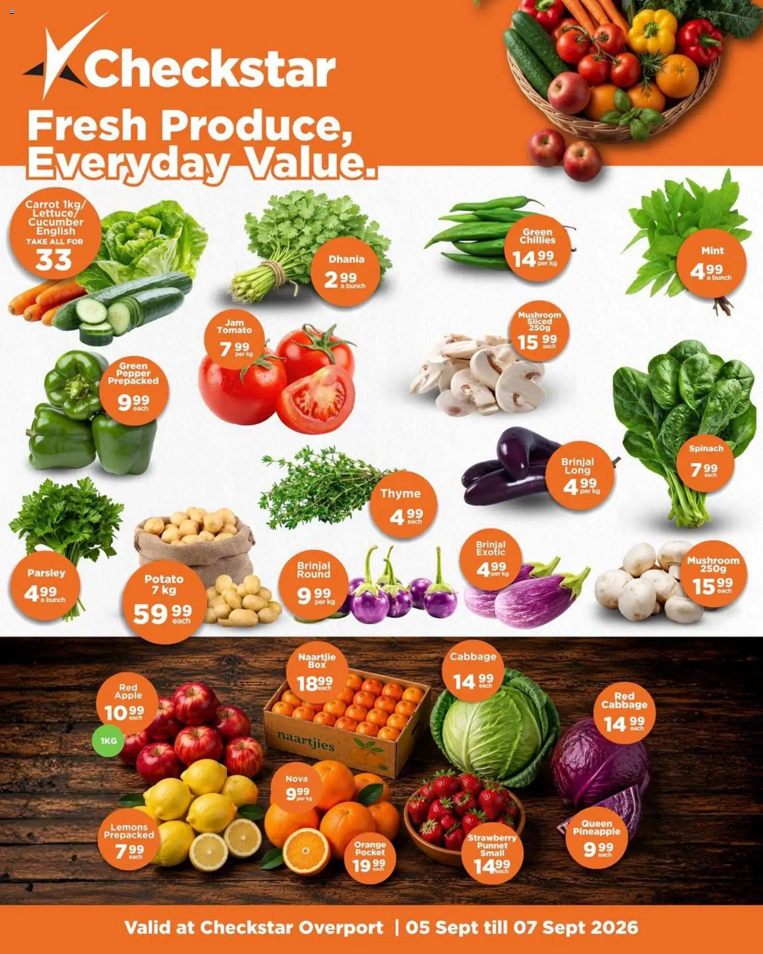 New Check Star catalogue – valid from 05/09/2026 | Page: 1 | Products: Parsley, Lemons, Pineapple, Pepper