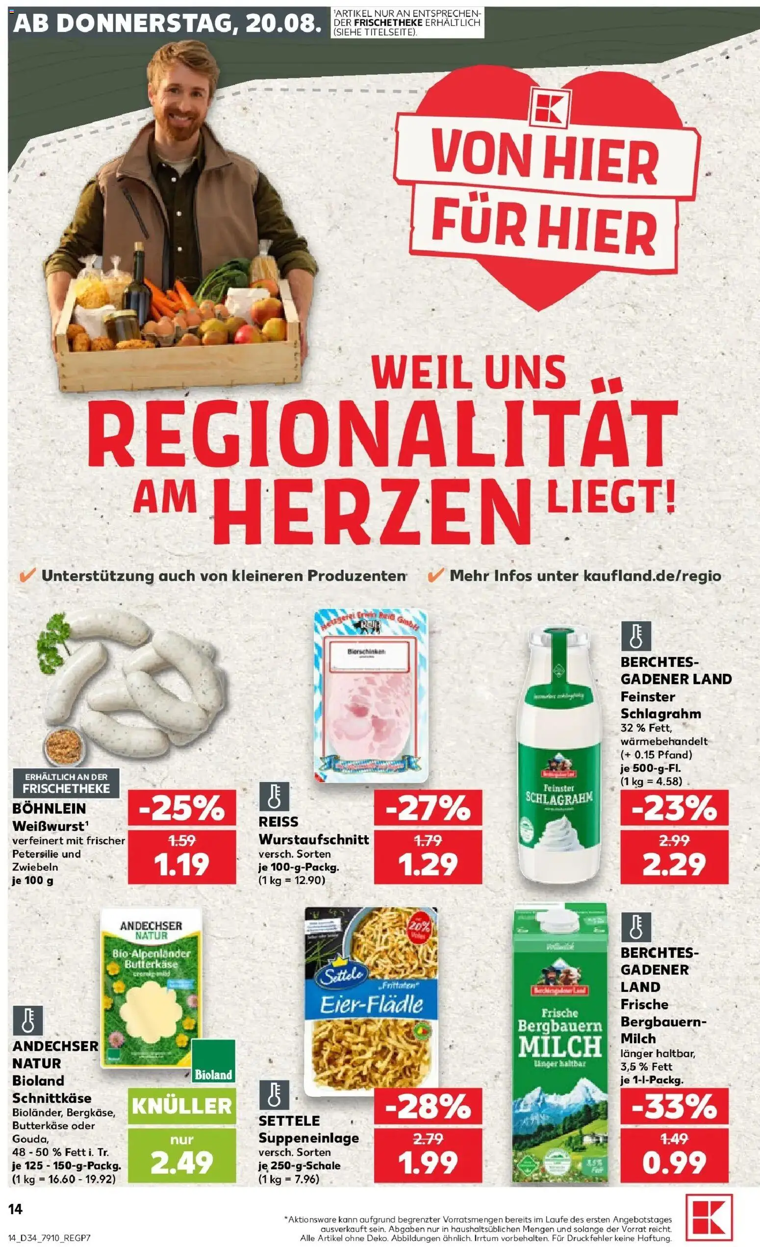 Prospekt Kaufland ab 17.08.2026 » Angebote Online zum Blättern | Seite: 25 | Produkte: Milch, Zwiebeln, Petersilie