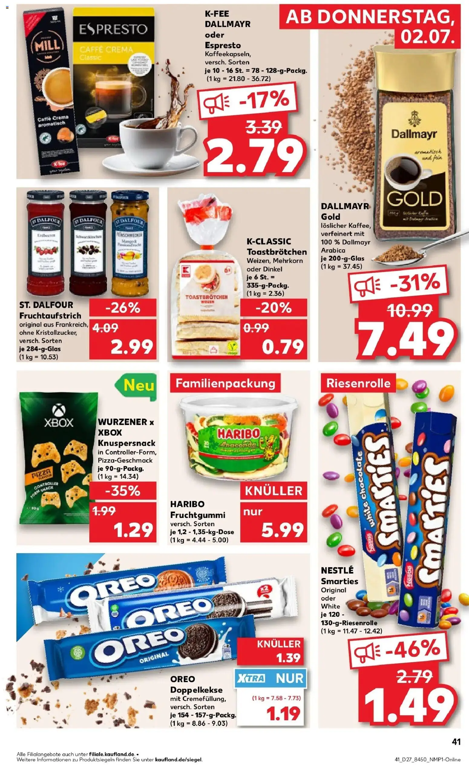 Kaufland Prospekt Alzey – gültig ab 29.06.2026 | Seite: 48 | Produkte: Xbox, Haribo, Smarties, Dallmayr