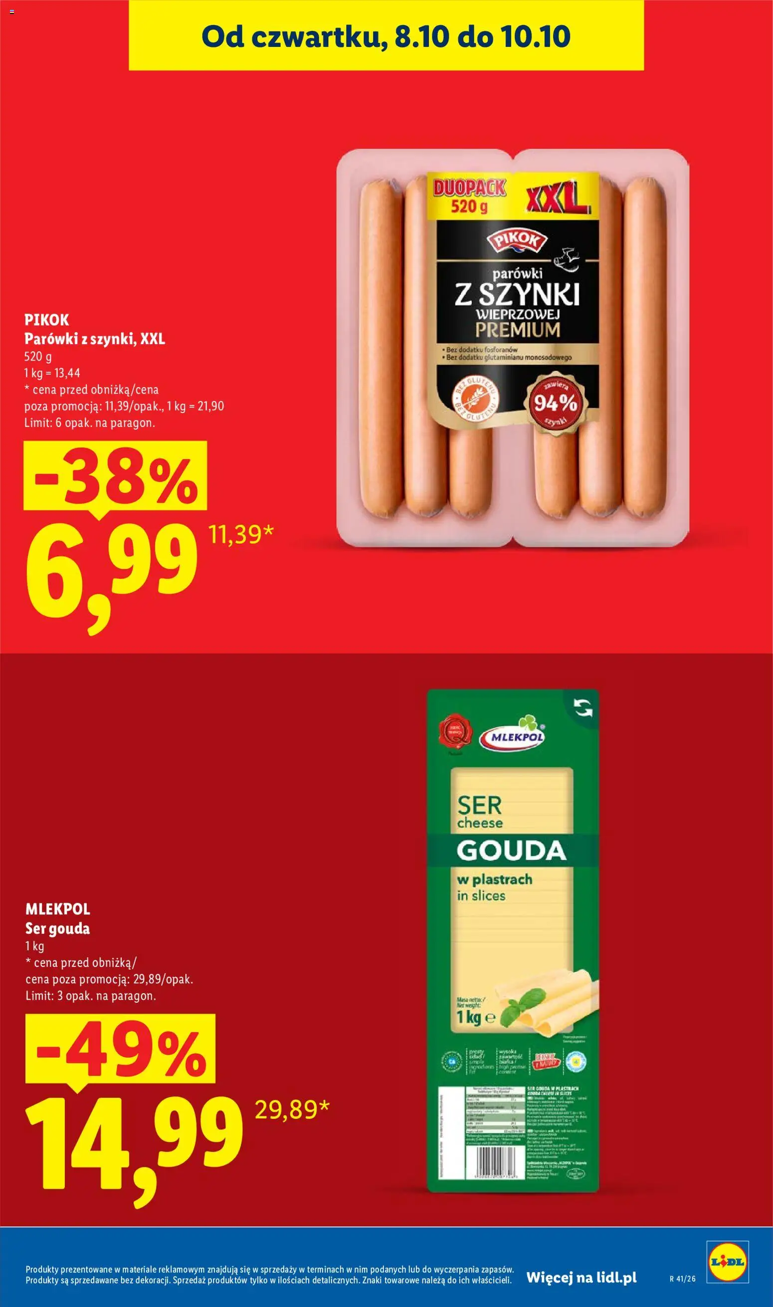 Lidl Polsko leták od 08.10.2026 | Strana: 9 | Produkty: Gouda, Pikok