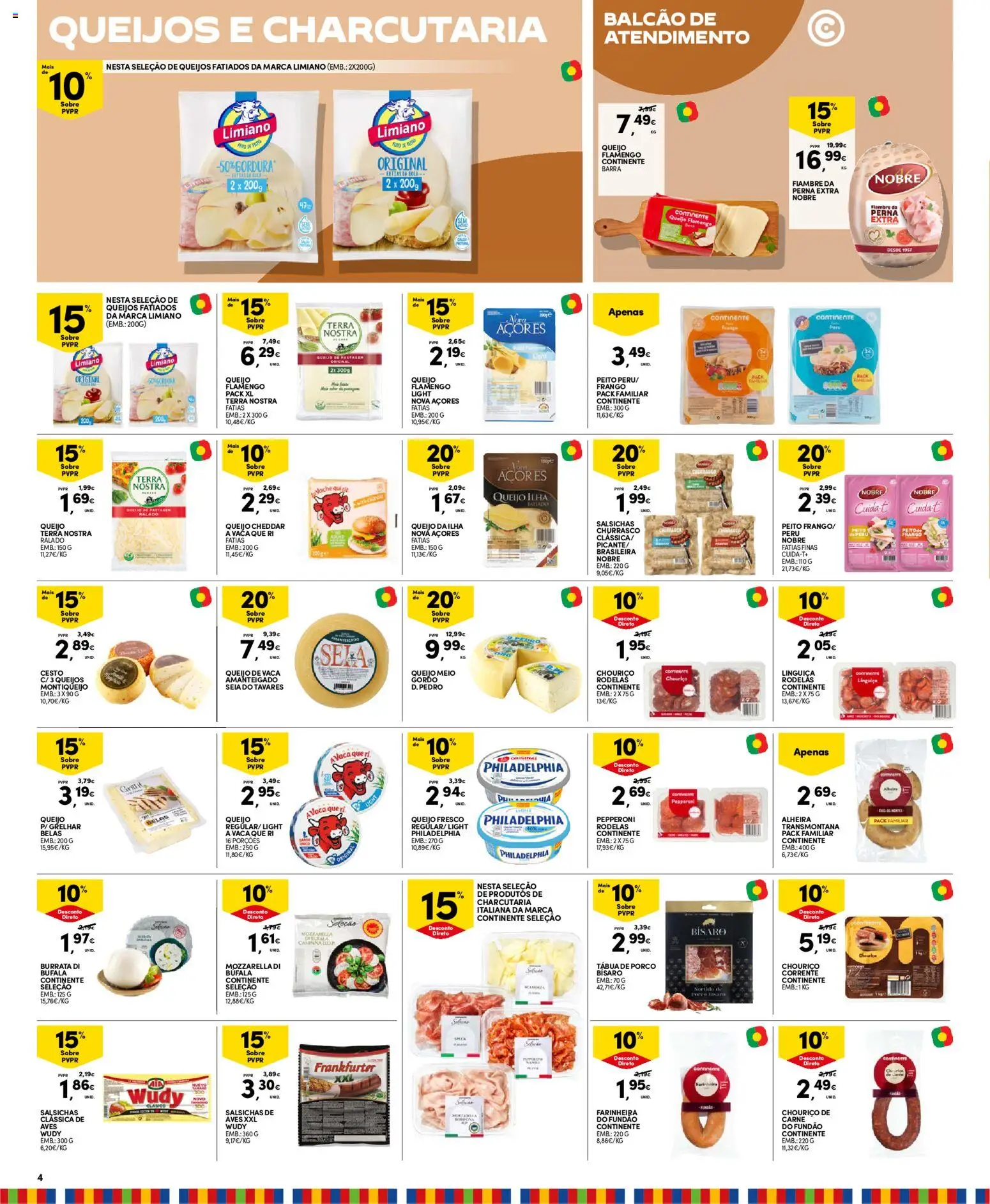 Continente Madeira │ válido de 28/07/2026 | Página: 4 | Produtos: Peru, Queijo, Cheddar, Alheira