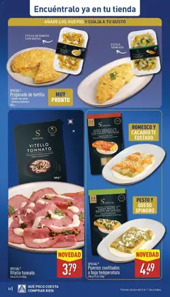 Vista previa PUERROS CONFITADOS CON SALSA PESTO Y QUESO EN LASCAS, Confitados en aceite de oliva. Cocinados a baja temperatura durante 4 horas válido desde el 05/10/2026 | Página: 22 | Productos: Atún, Aceite, Pesto, Patatas