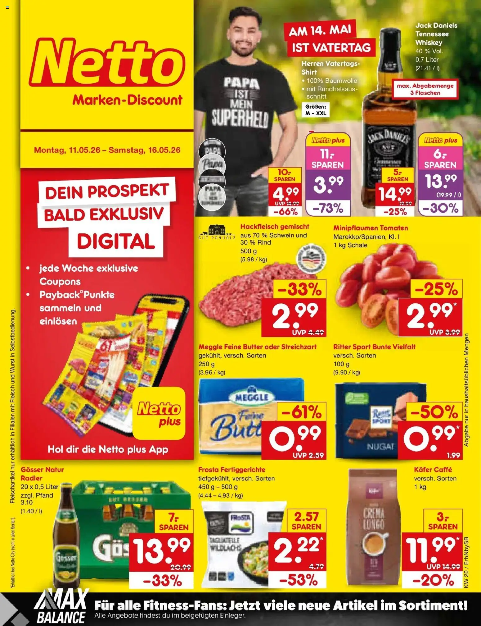 Netto Marken-Discount Prospekt Metten	 – gültig ab 10.05.2026 | Seite: 1 | Produkte: Ritter sport, Tomaten, Frosta, Radler