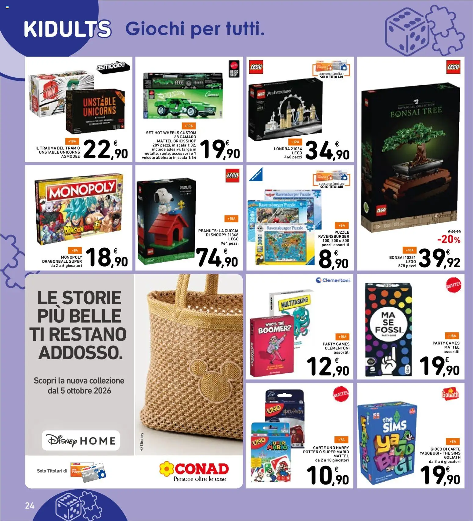 Volantino Spazio Conad del 22/09/2026 | Pagina: 24 | Prodotti: The, Scala, Gioco, LEGO