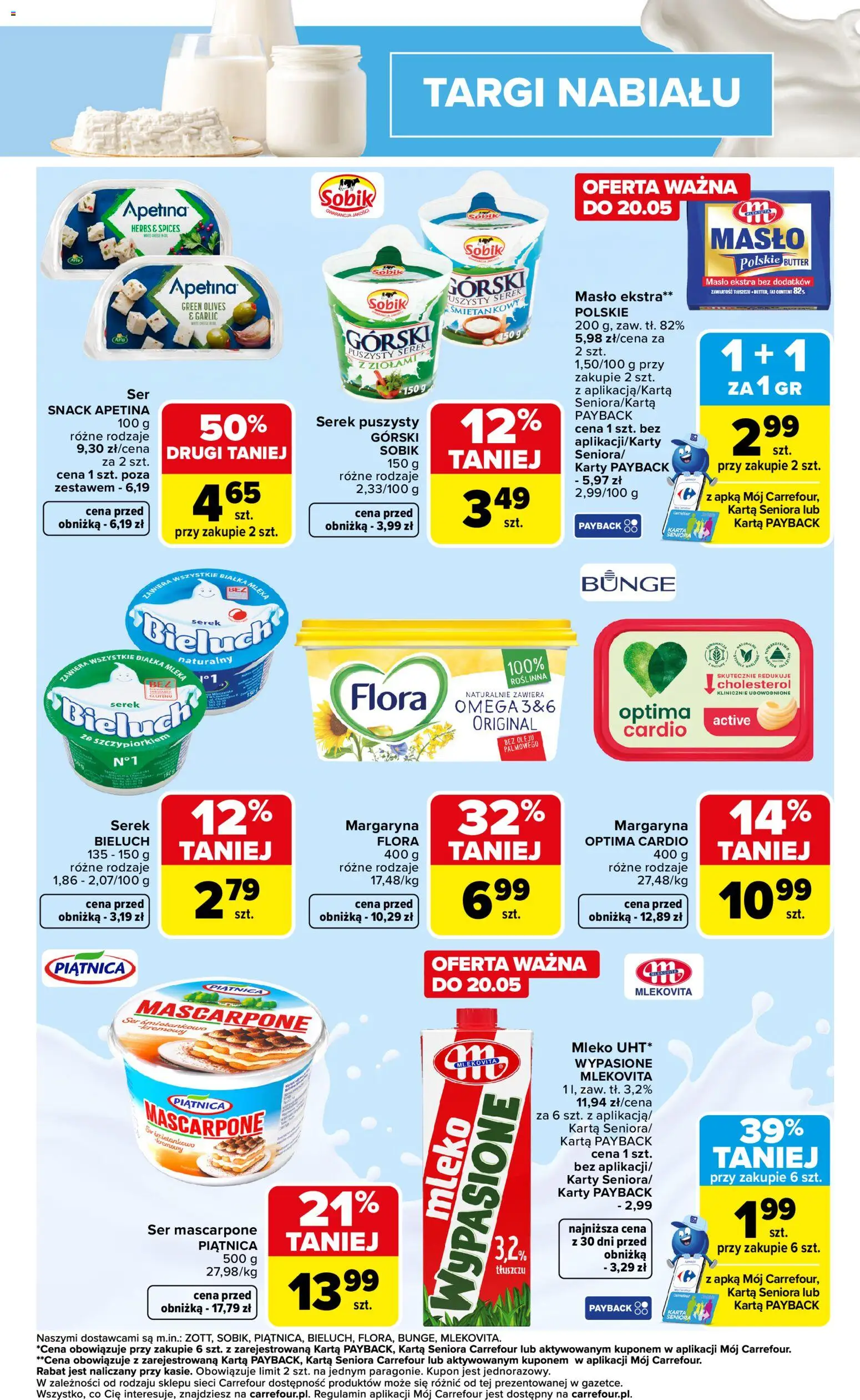 Carrefour gazetka - Targi nabiału od 18.05.2026 | Strona: 3 | Produkty: Karta, Mleka, Masło, Ser