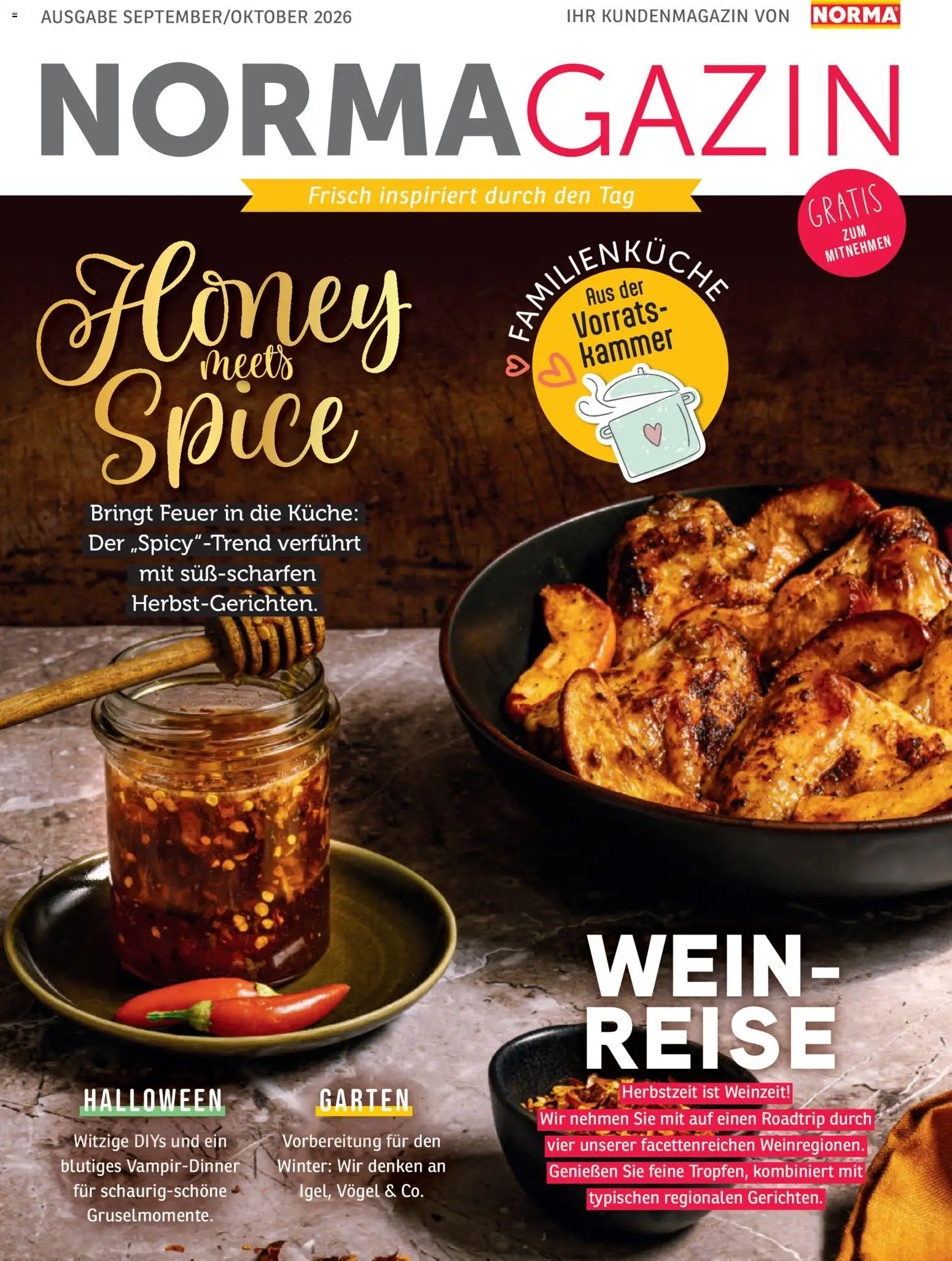 Norma NORMAgazin September/Oktober 2026 – gültig ab 01.09.2026 | Seite: 1 | Produkte: Küche, Wein