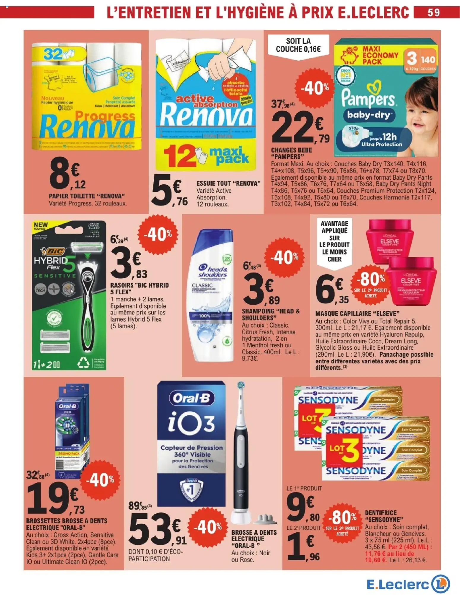{H1} | Page: 59 | Produits: Oral-b, Couches, Dentifrice, Papier toilette Renova