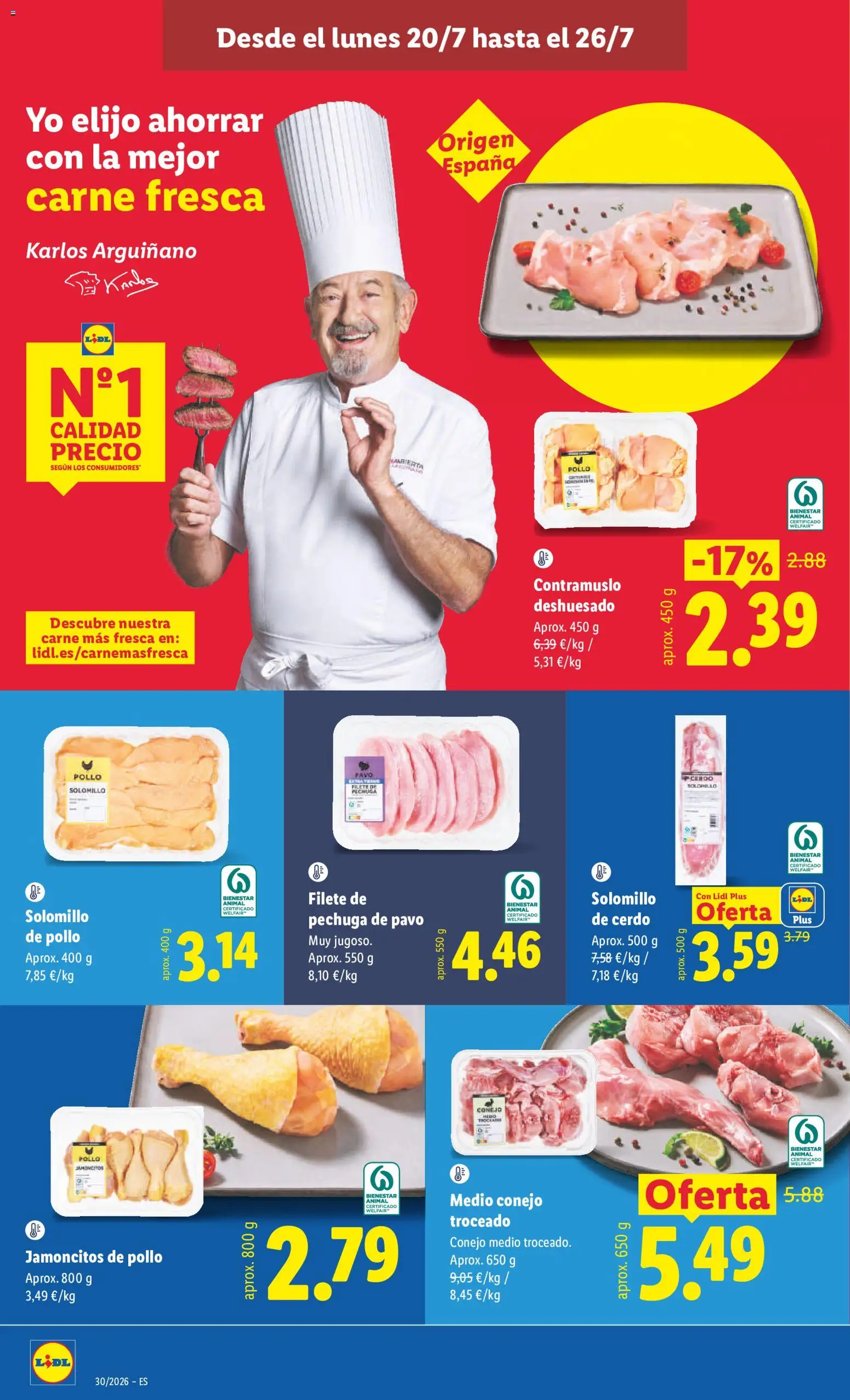 Lidl folleto │ válido desde el 20/07/2026 | Página: 6 | Productos: Cerdo, Filete, Carne, Pavo
