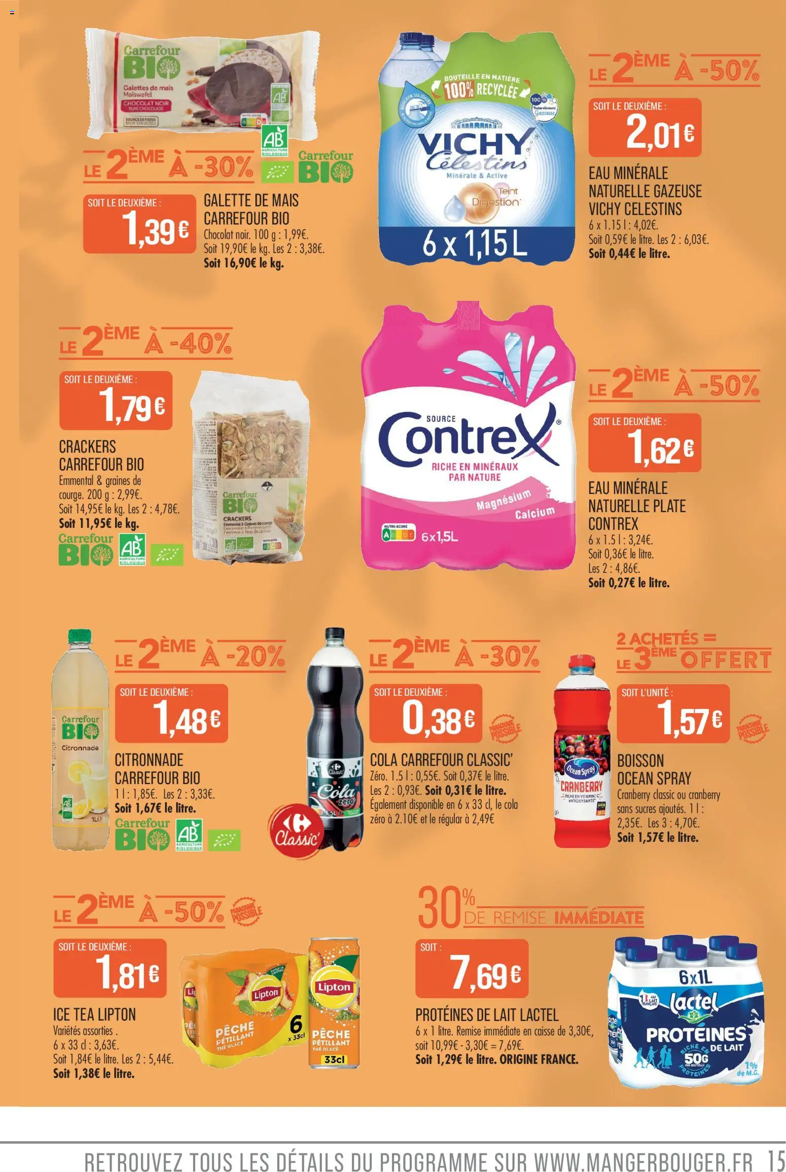 {H1} | Page: 15 | Produits: Eau minérale, Emmental, Chocolat, Thé
