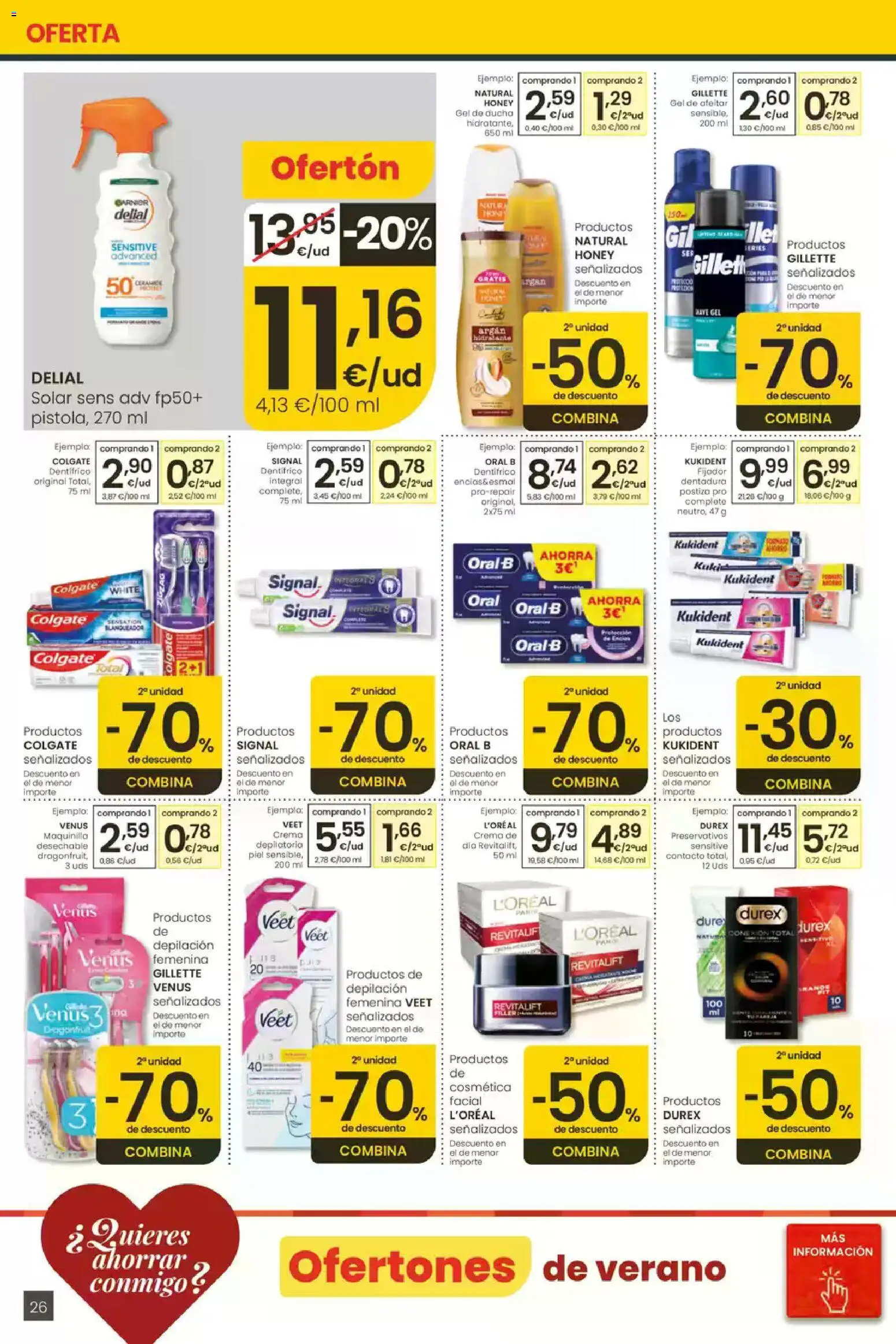 Eroski folleto Center │ válido desde el 16/07/2026 | Página: 26 | Productos: Gel de afeitar, Gel de ducha, Crema, Ducha