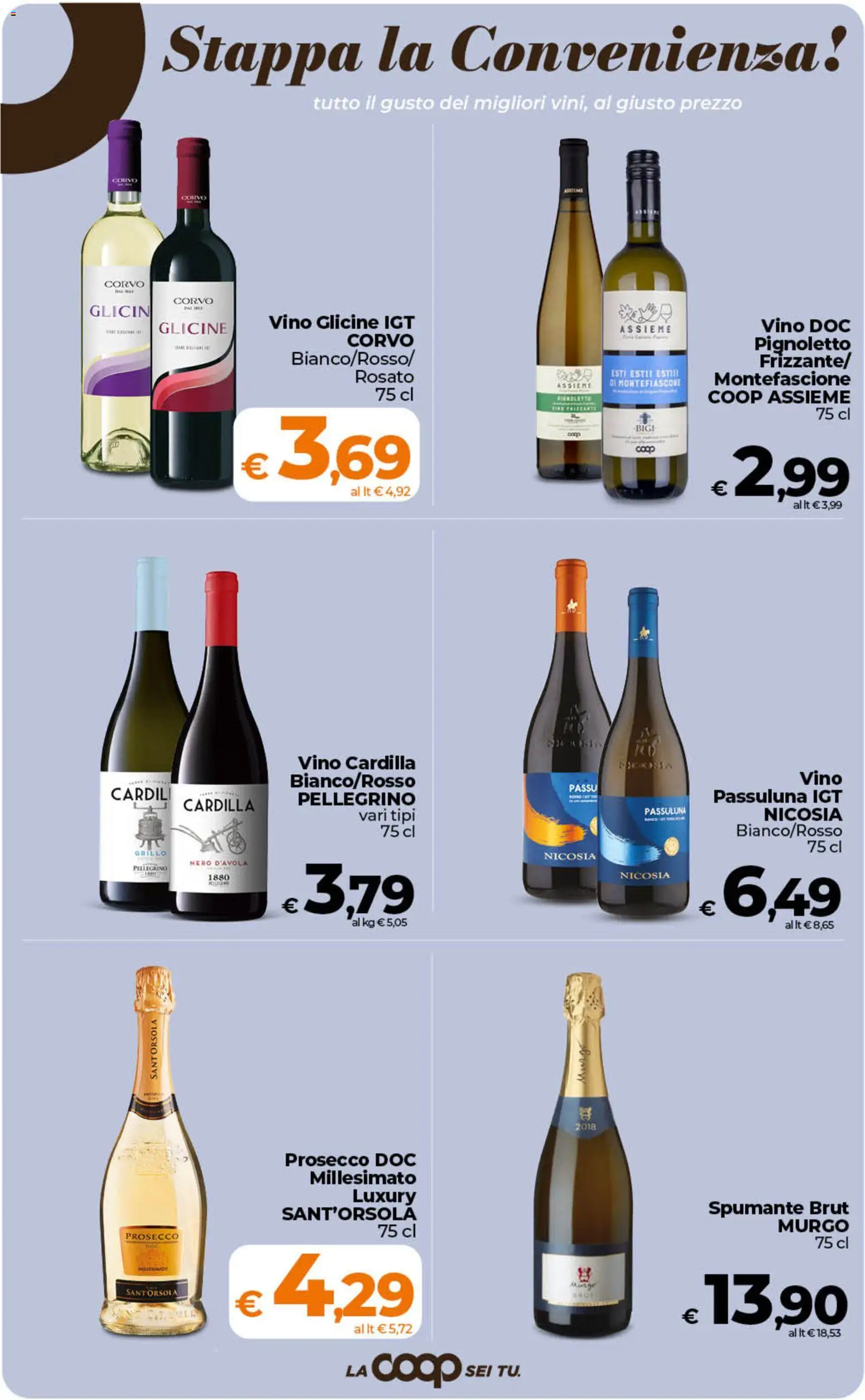 Volantino Ipercoop del 11/08/2026 | Pagina: 43 | Prodotti: Prosecco, Vino, Spumante
