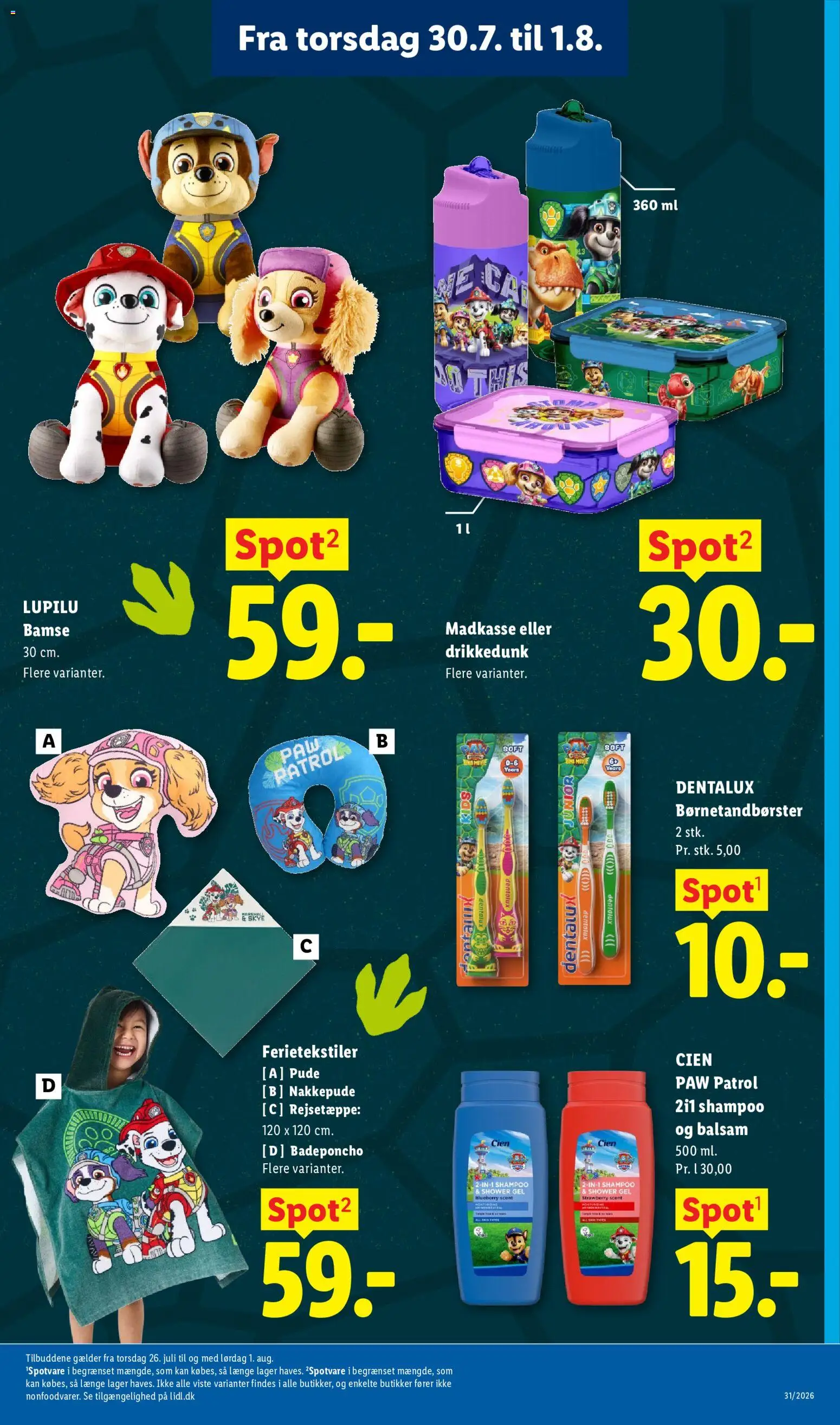 Lidl tilbudsavis – gyldig fra 26/07/2026 | Side: 30 | Produkter: Shampoo, Balsam, Pude, Søm