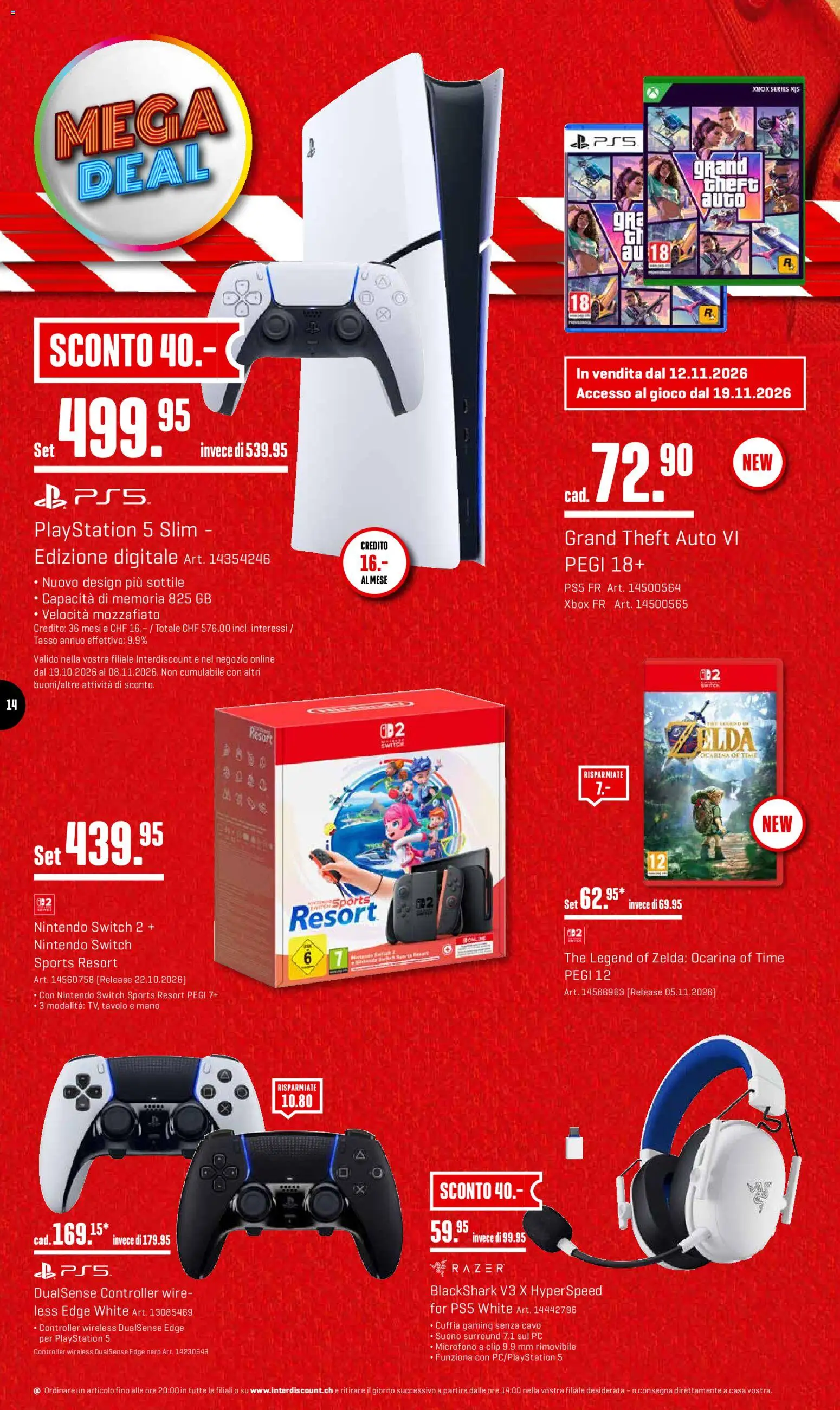 Interdiscount aktionen IT – gültig ab 19.10.2026 | Seite: 14 | Produkte: Pc, Playstation, Xbox