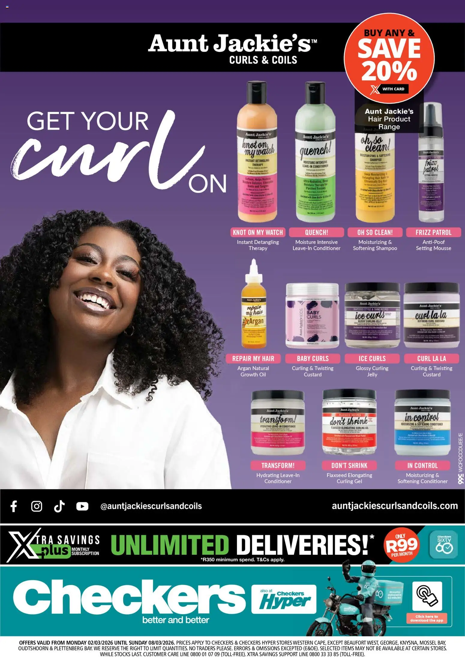 New Checkers catalogue – valid from 02/03/2026 | Page: 1 | Products: Custard, Bath, Shampoo, Conditioner