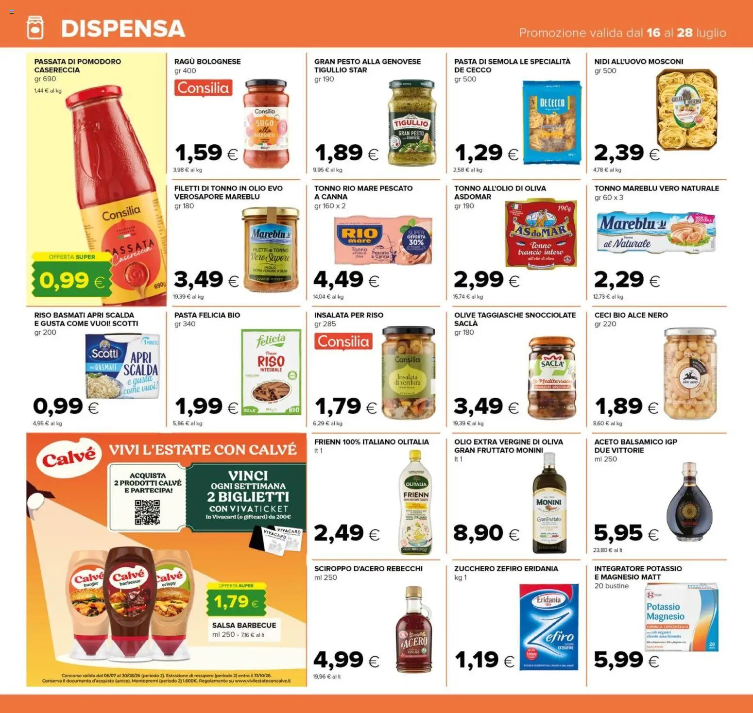Volantino Tigre del 16/07/2026 | Pagina: 18 | Prodotti: Insalata, Ceci, Passata di pomodoro, Tonno al naturale