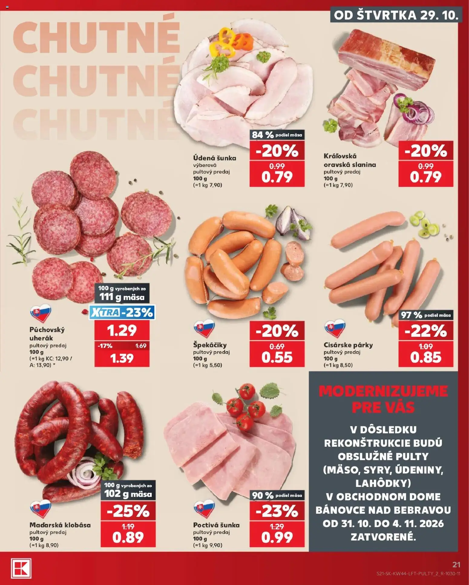 Kaufland SK akciós ujság - amely érvényes a következő dátumtól: 2026.10.29. | Oldal: 21 | Termékek: Vas
