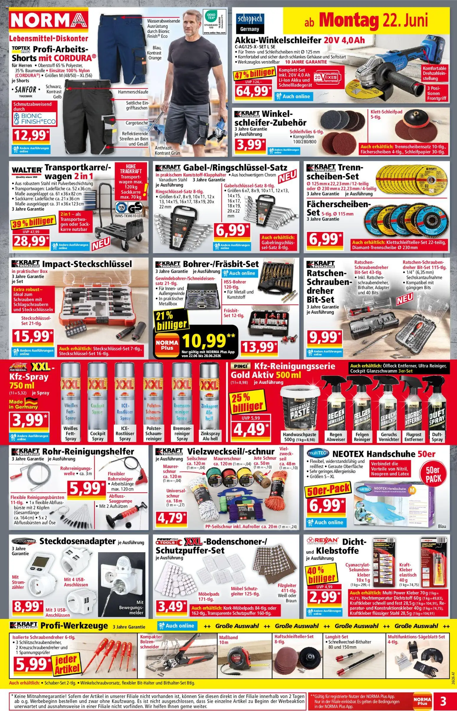 Norma Flugblatt gültig ab 22.06.2026 | Seite: 3 | Produkte: Handschuhe, USB, Box, Duft