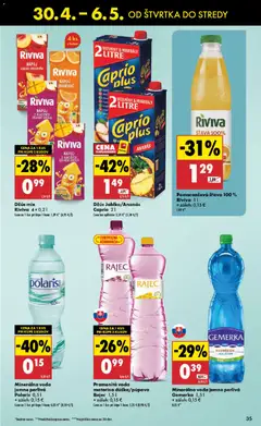 Biedronka leták platný od 30.04.2026 | Strana: 35 | Produkty: Rajec, Ananás, Minerálna voda, Gemerka