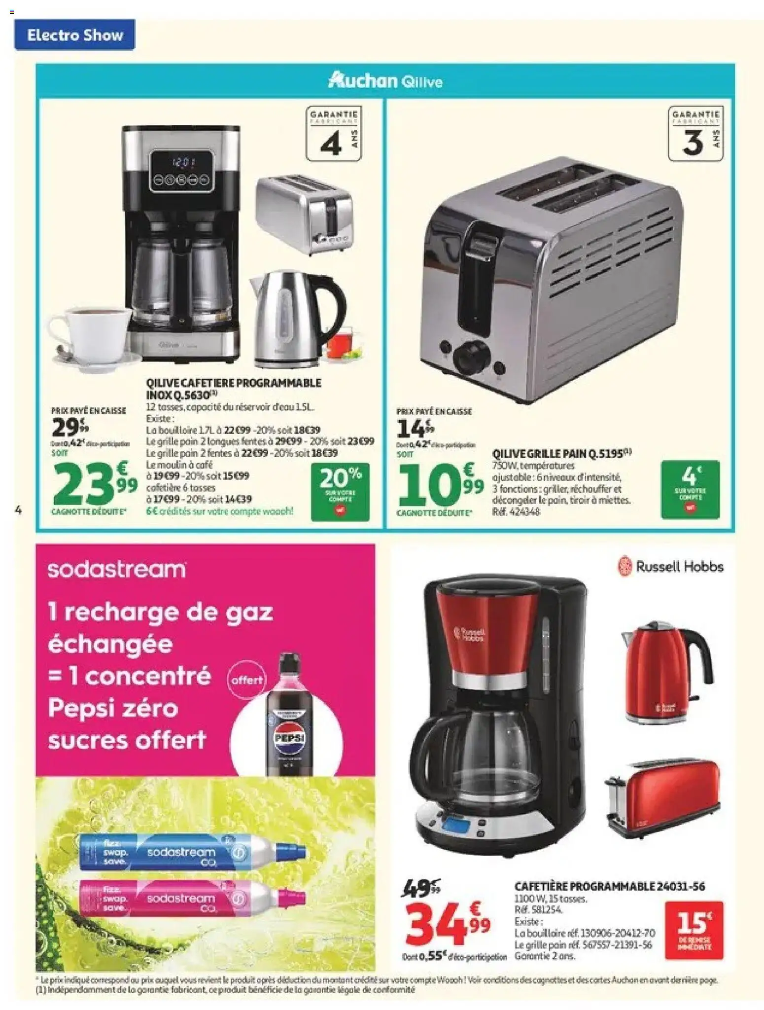 {H1} | Page: 4 | Produits: Cafetière, Toaster, Russell Hobbs, Café