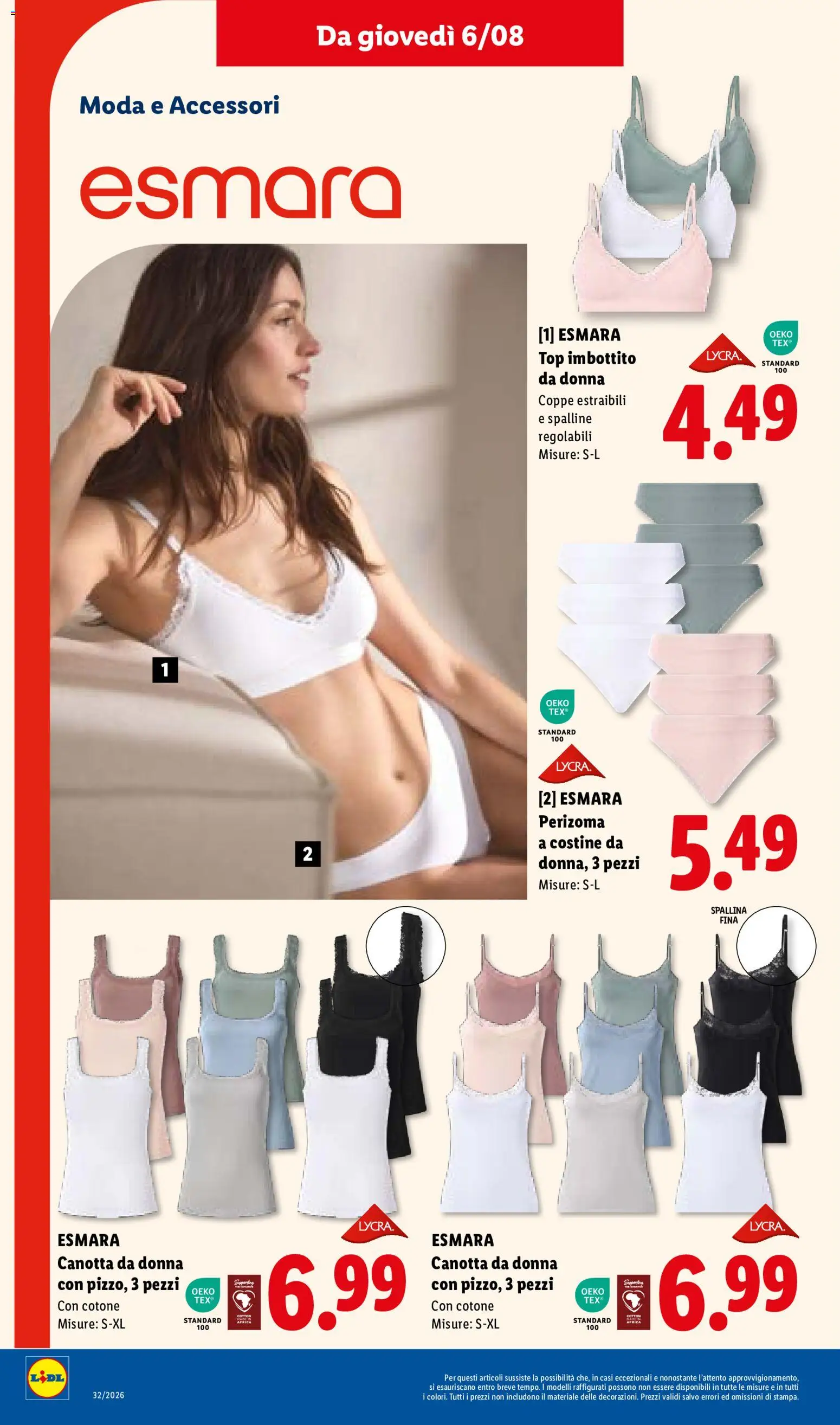 Volantino Lidl del 06/08/2026 | Pagina: 30 | Prodotti: Canotta, Top