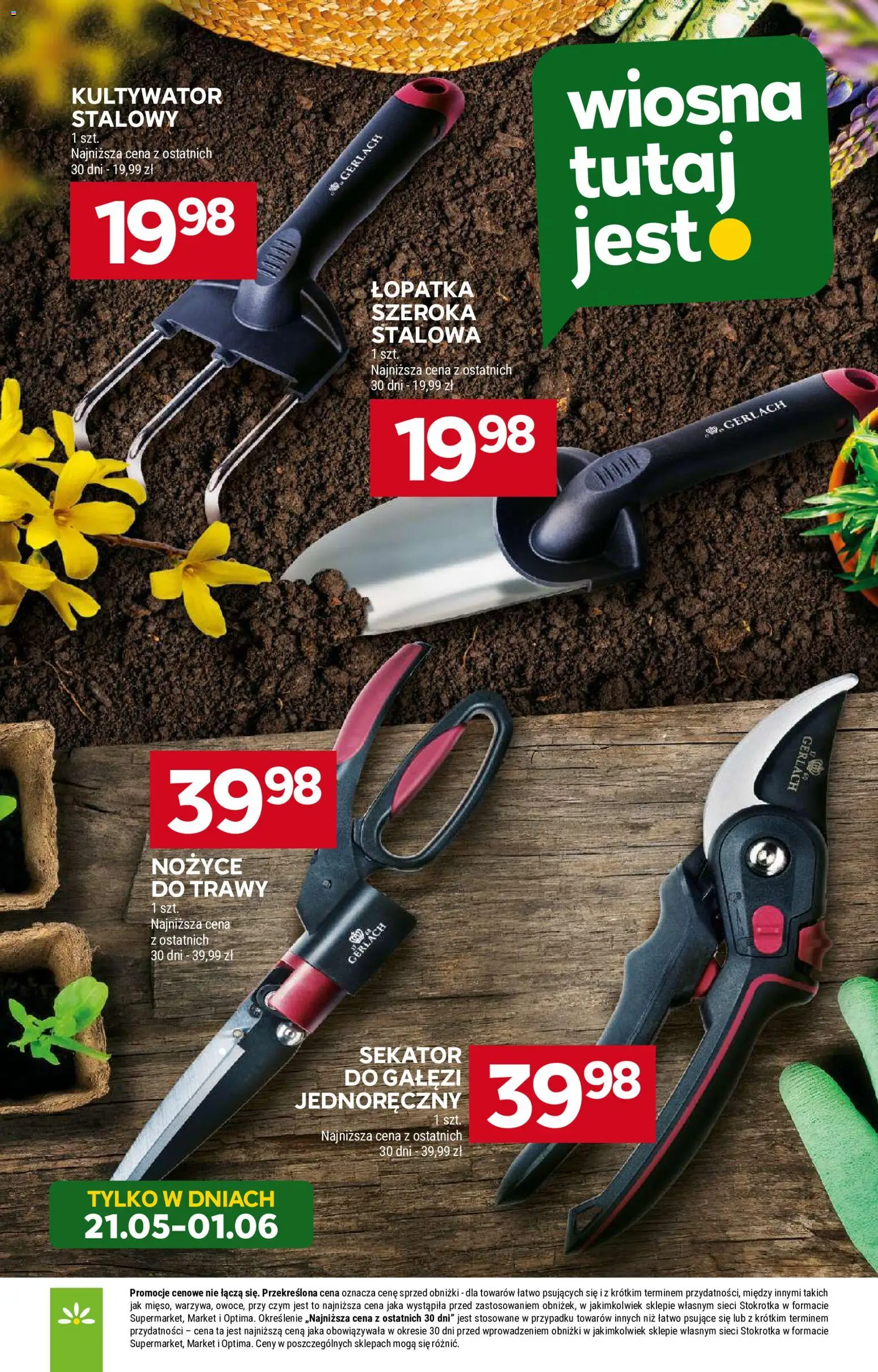 Stokrotka gazetka - Market od 21.05.2026 | Strona: 43 | Produkty: Trawy, Sekator, Stokrotka, Nożyce do trawy