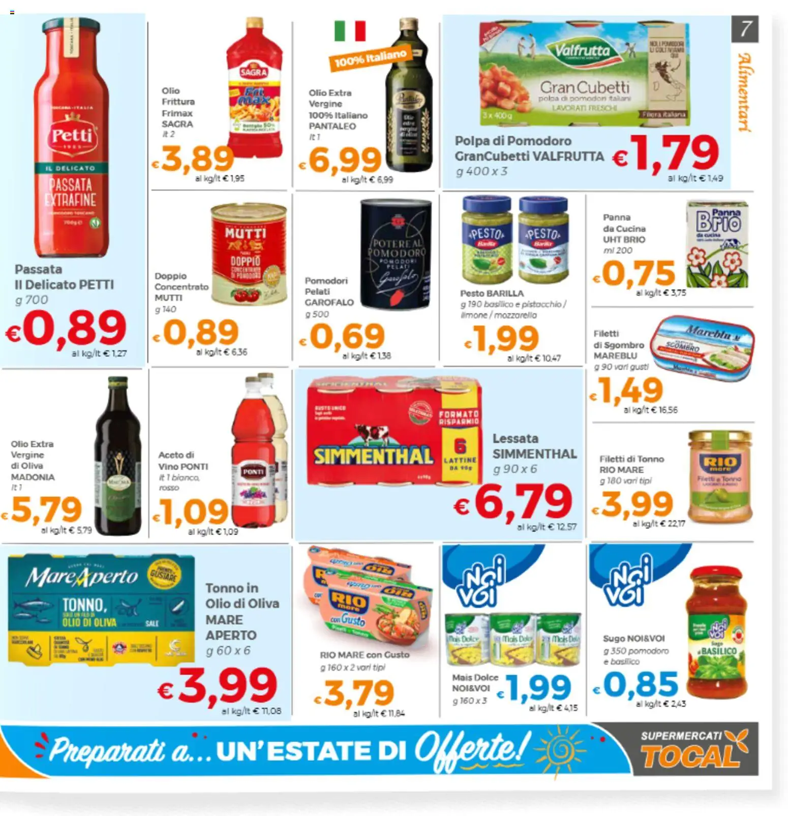 Volantino Tocal del 09.06.2026 | Pagina: 7 | Prodotti: Panna, Limone, Pomodori, Aceto